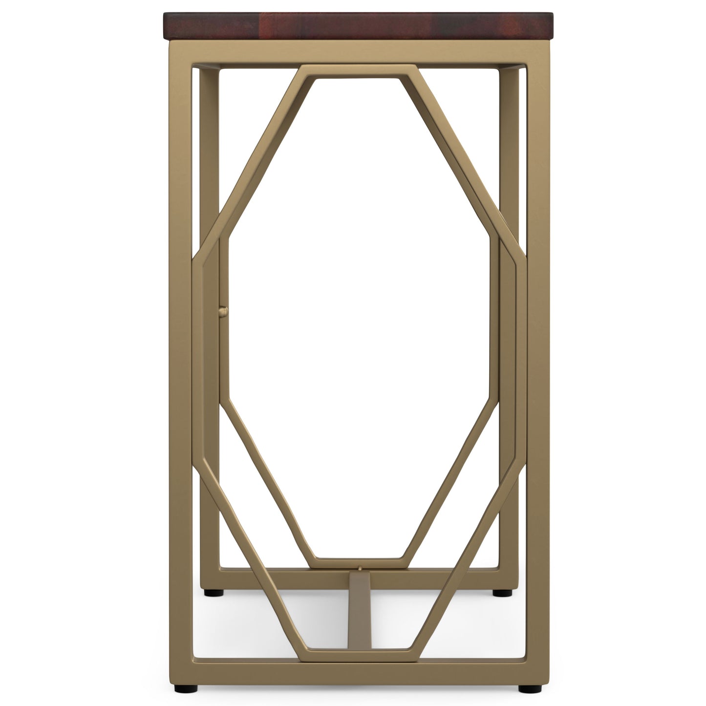 Selma - Metal And Wood Accent Table - Cognac