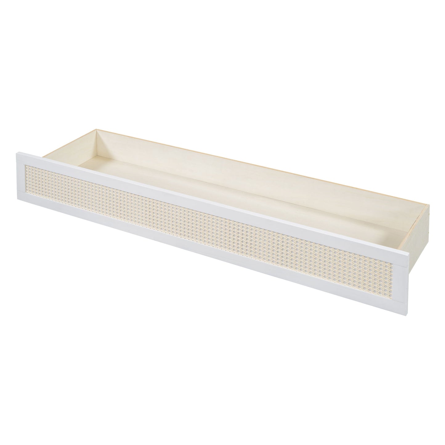 Queen Murphy Elegant Bed With Large Drawers - White