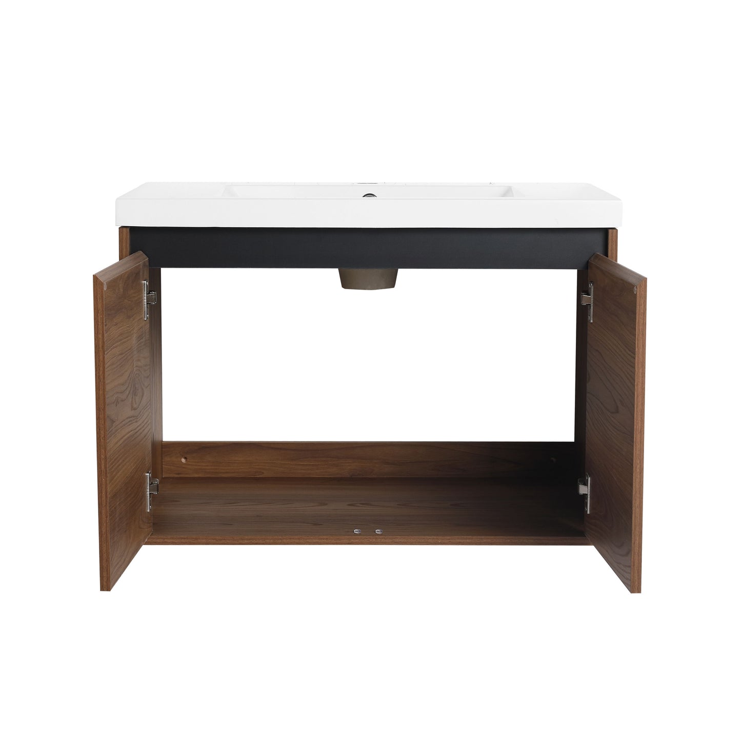 Bathroom Vanity With Resin Countertop Sink - Brown