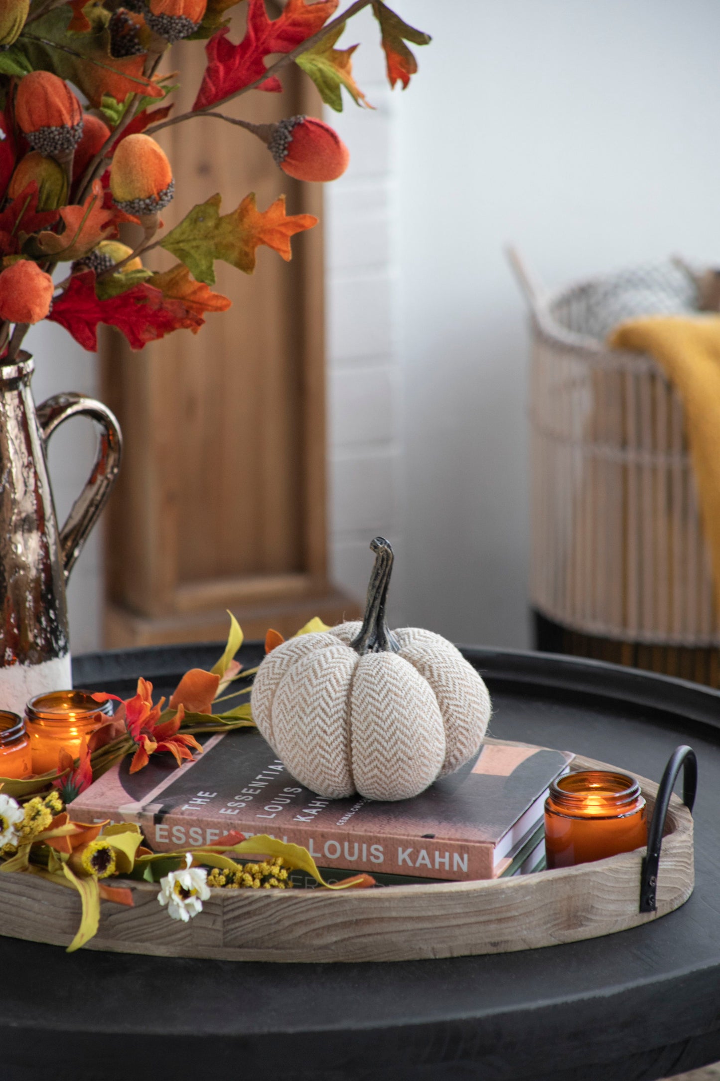 Weighted Pumpkin / Pattern (Set of 3) - Cream