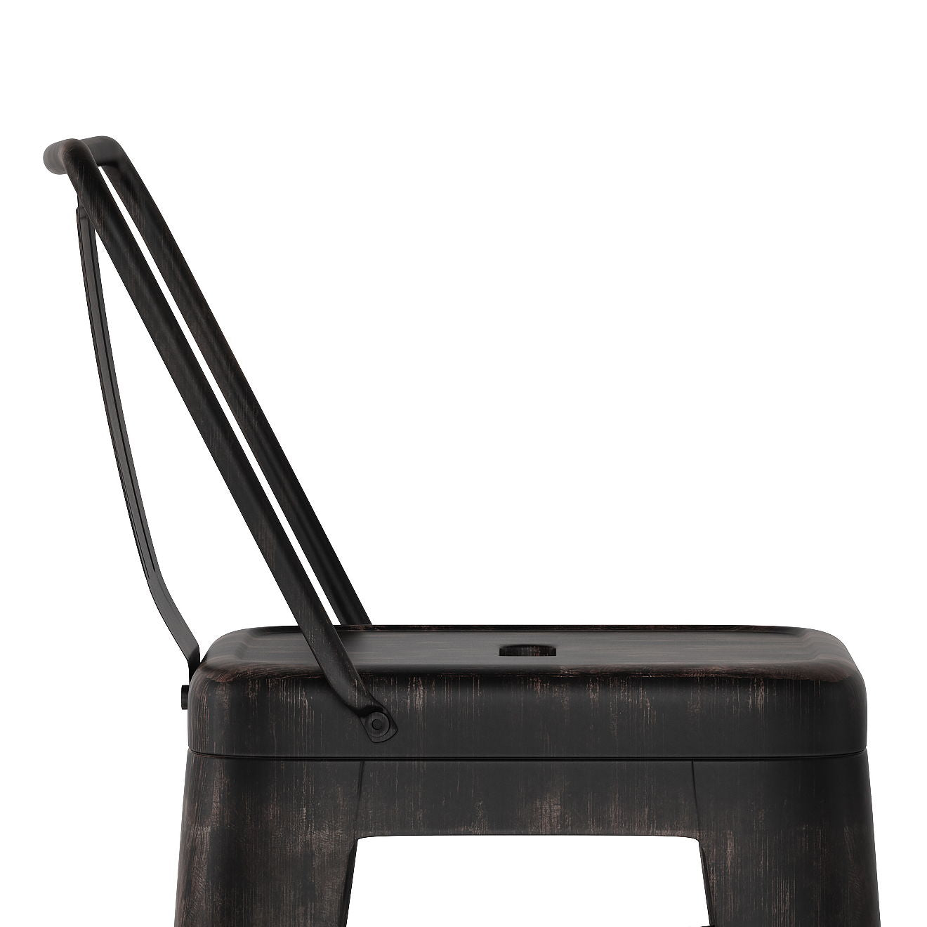 Rayne - Metal Bar Stool (Set of 2) - Distressed Black