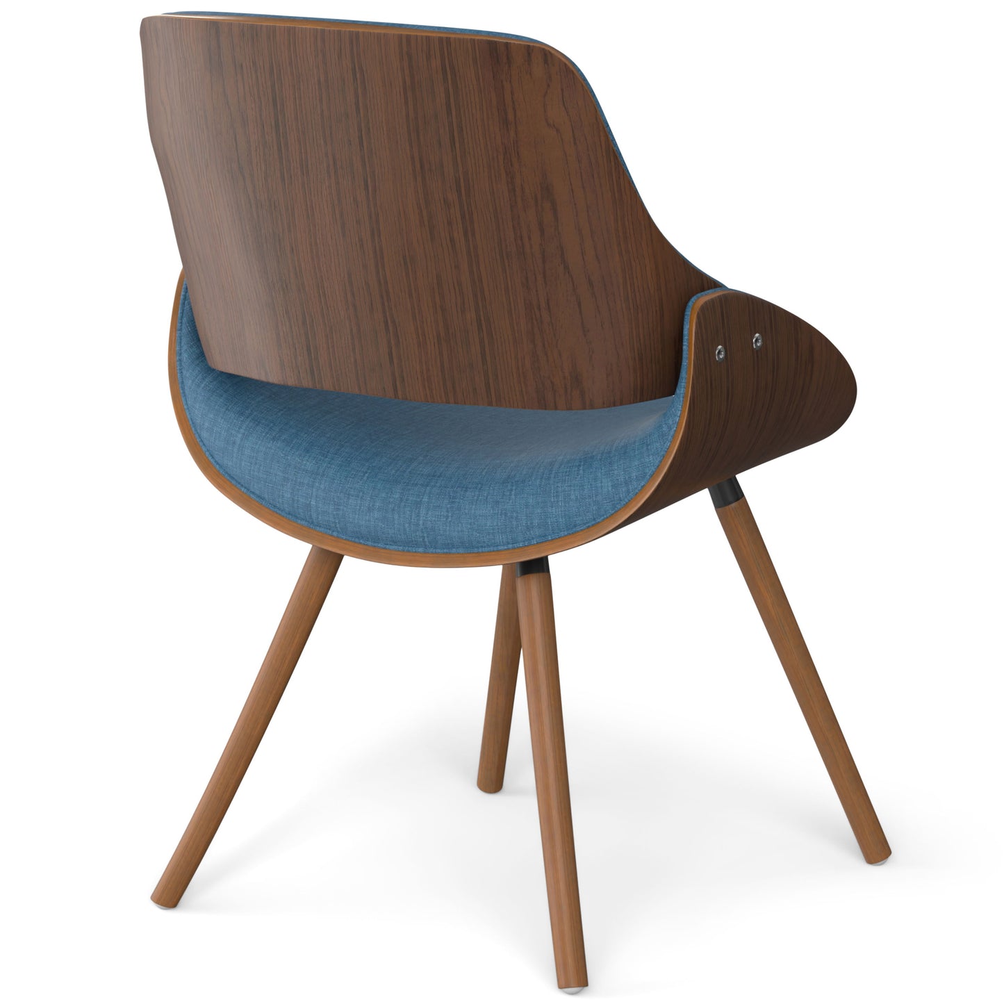 Malden - Bentwood Dining Chair With Wood Back - Blue