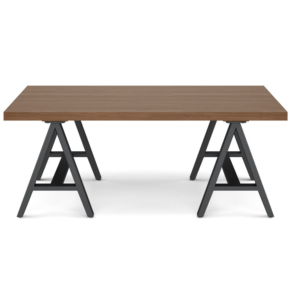 Sawhorse - Solid Walnut Veneer And Metal Coffee Table - Walnut