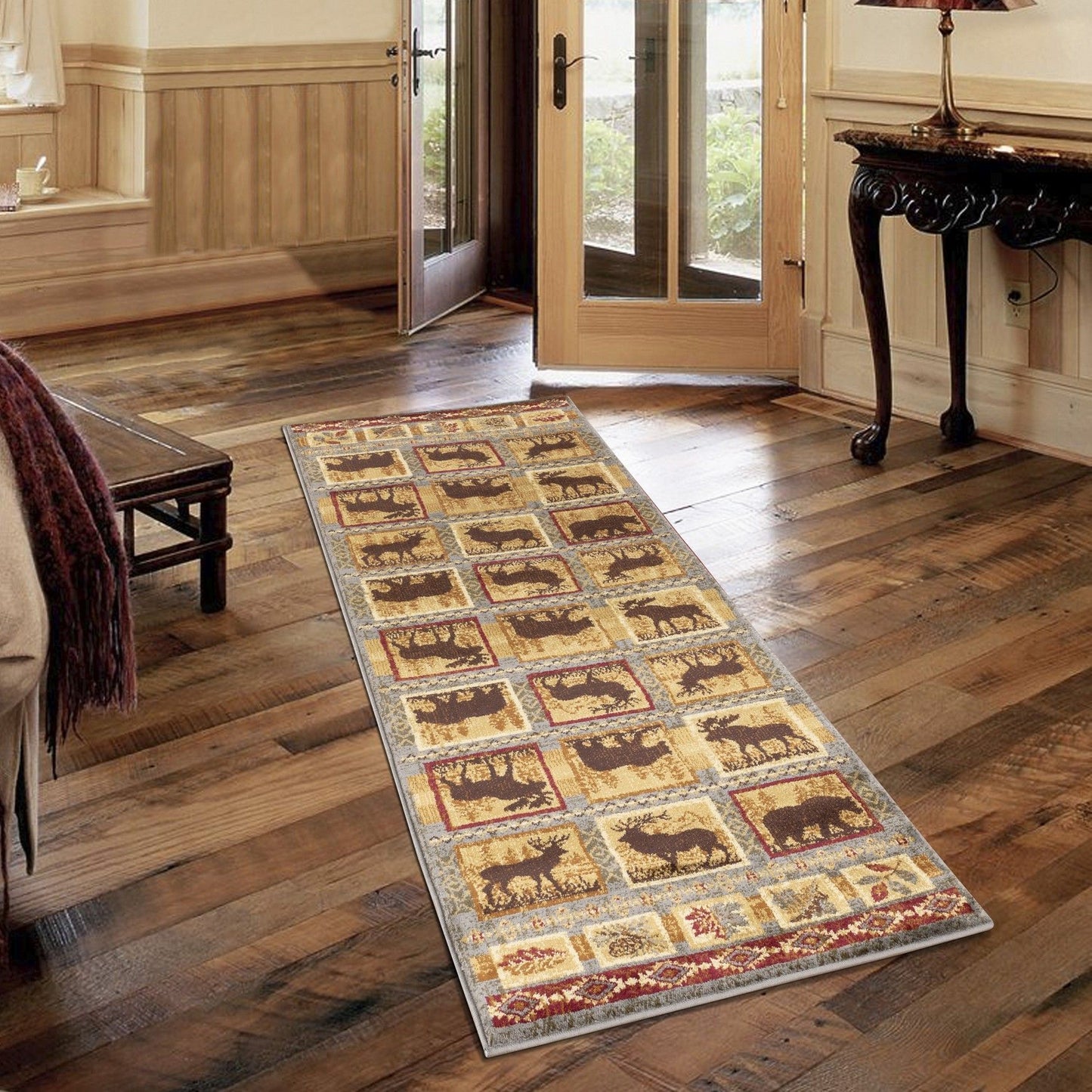 Nature's Nest - 2' X 3' Polyester, Lodge Area Rug - Multi