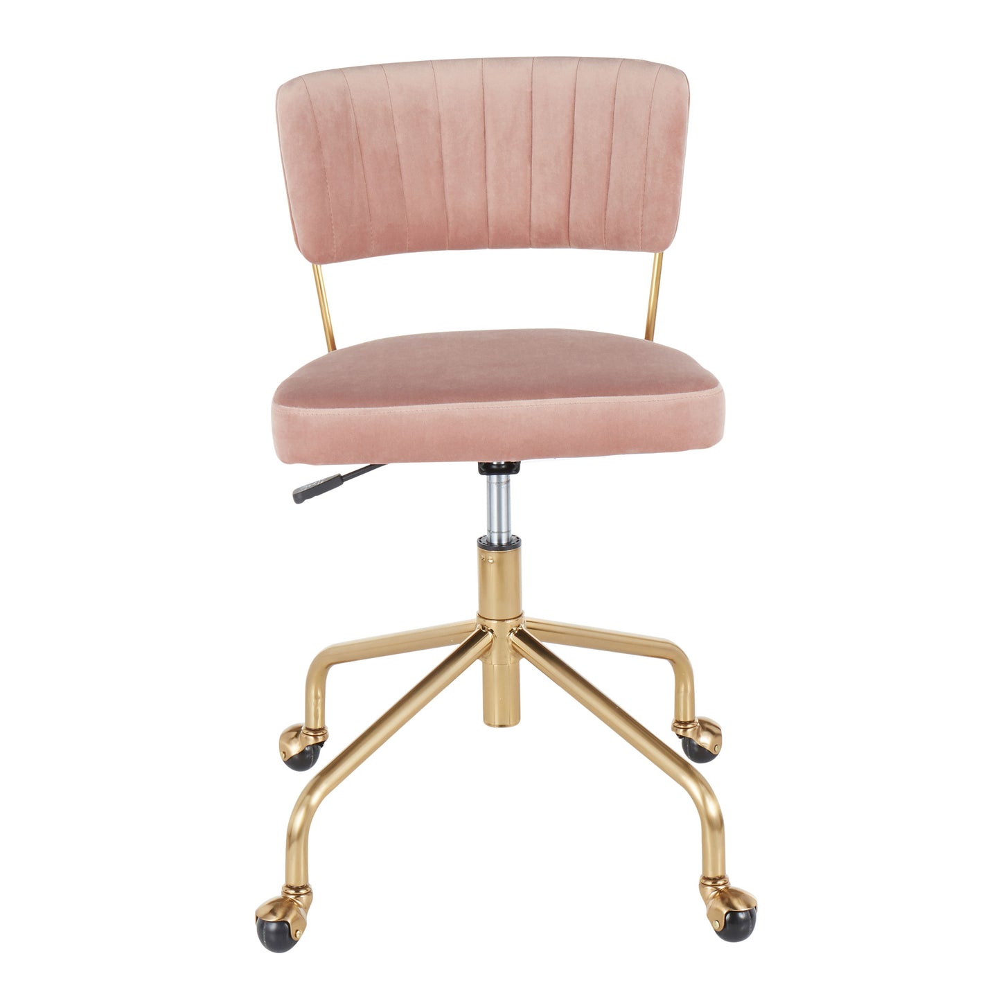 Tania - Contemporary Task Chair - Gold / Pink