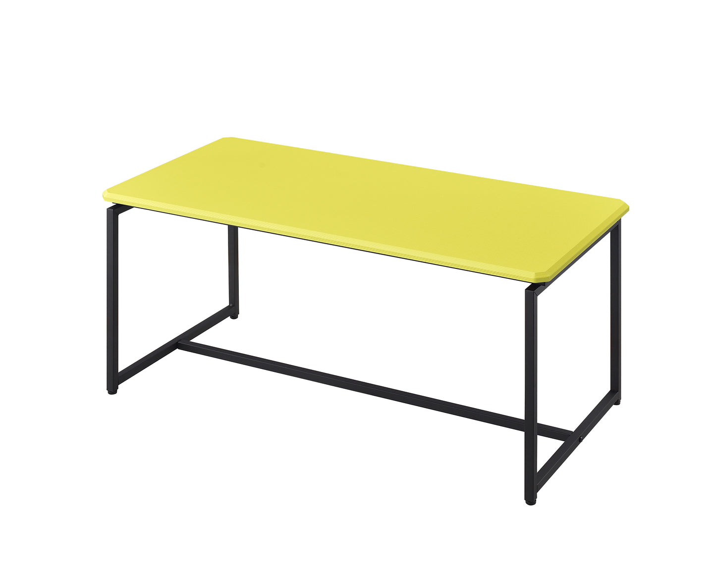 GT - 3 Piece Carbon Fiber Wrap Coffee Table And End Table (Set of 3) - Yellow