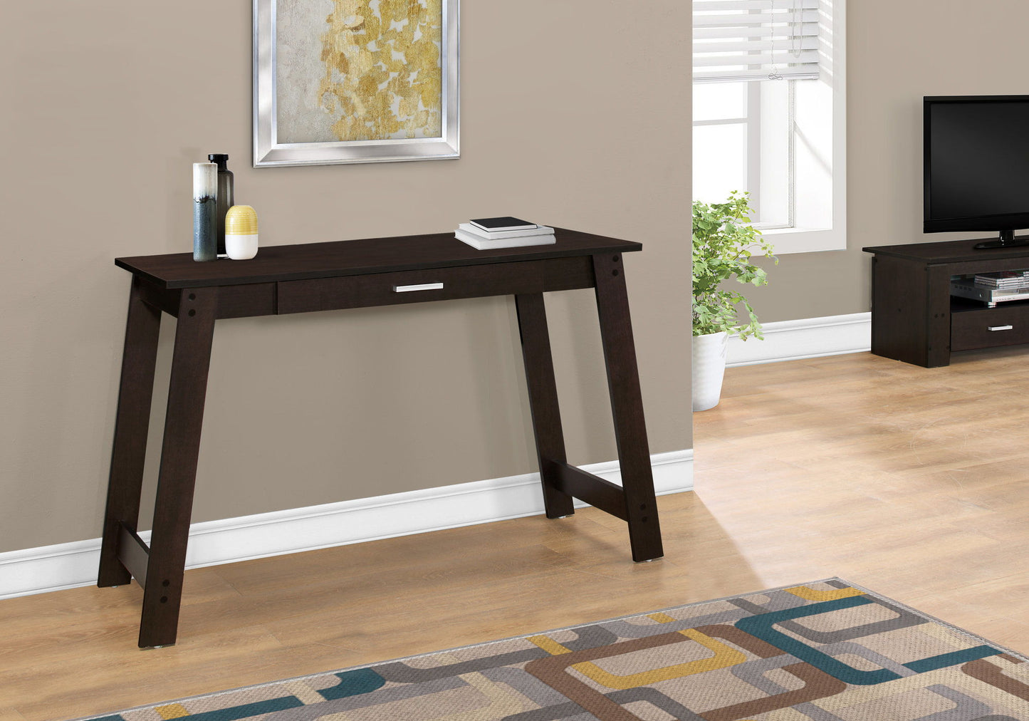 Computer Desk For Home Office, Laptop, Storage Drawers, Contemporary And Modern - Espresso