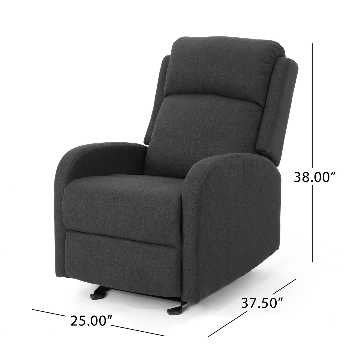Wide Manual Rocker Standard Recliner - Dark Gray