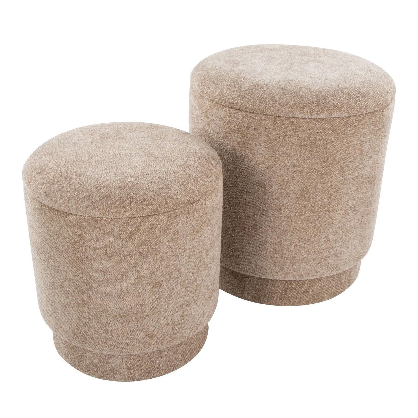 Marla - Upholstered Contemporary Ottoman Set - Brown