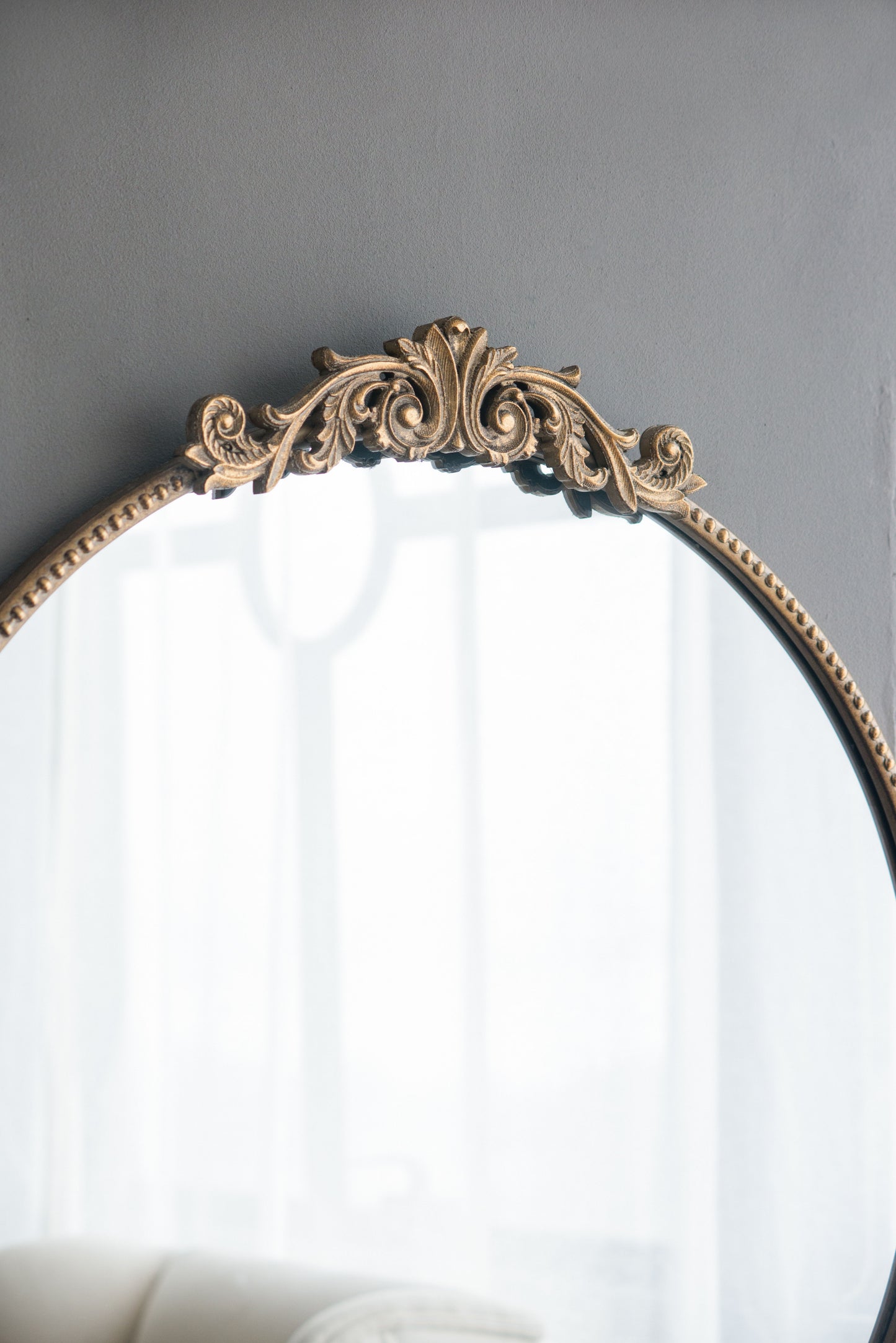 Round Wall Mounted Mirror With Metal Frame For Bathroom Living Room - Gold