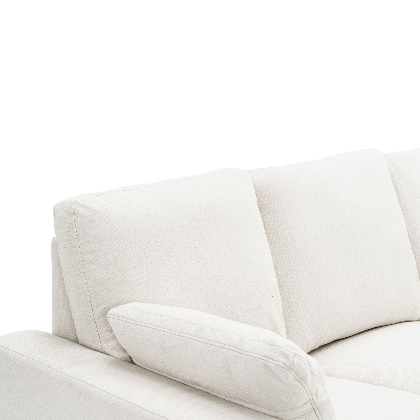 Power Recliner Sectional Sofa Home Theater Reclining Sofa With Two USB Ports, Two Storage Drawers For Living Room - Beige