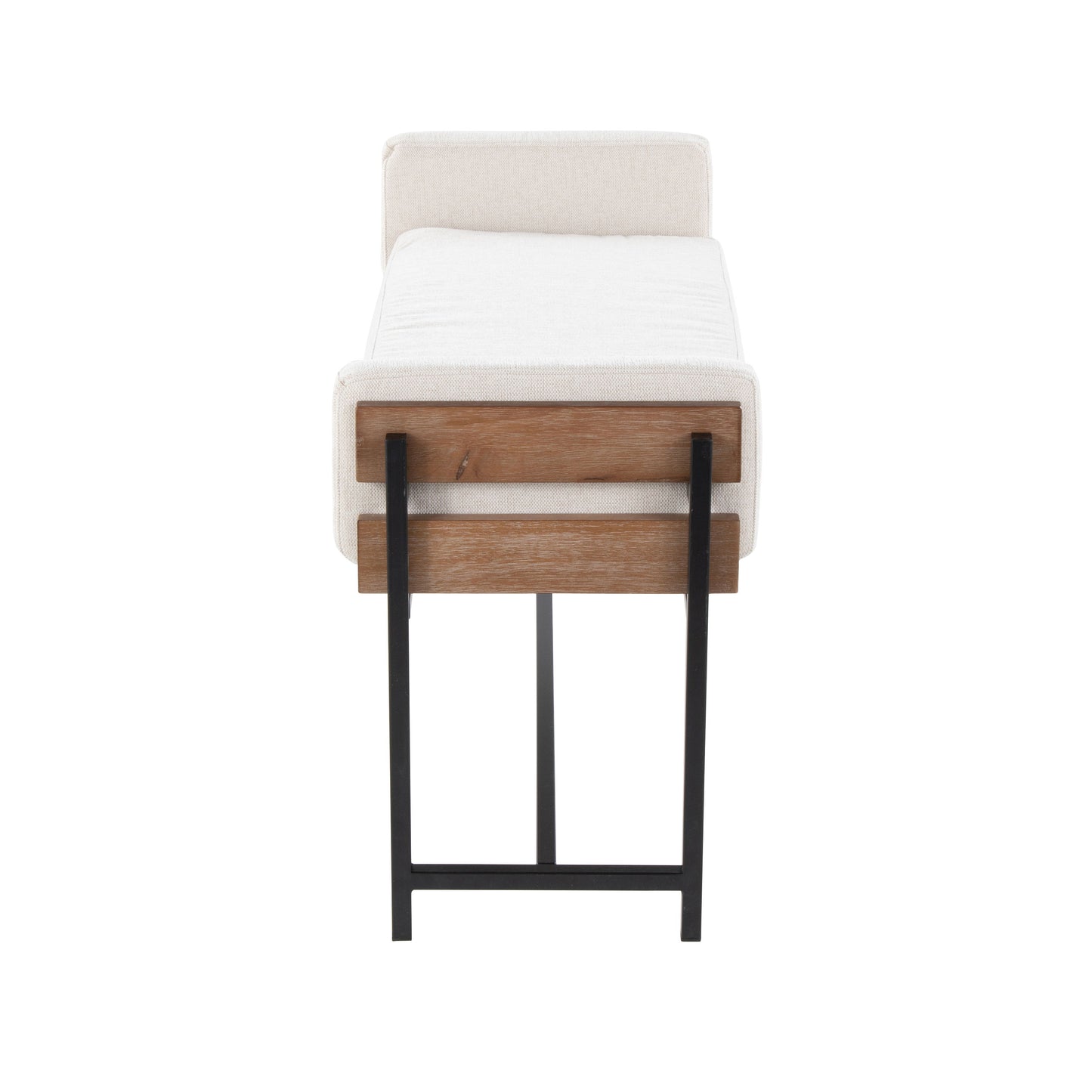Kari - Farmhouse Bench - Black / Brown / Cream