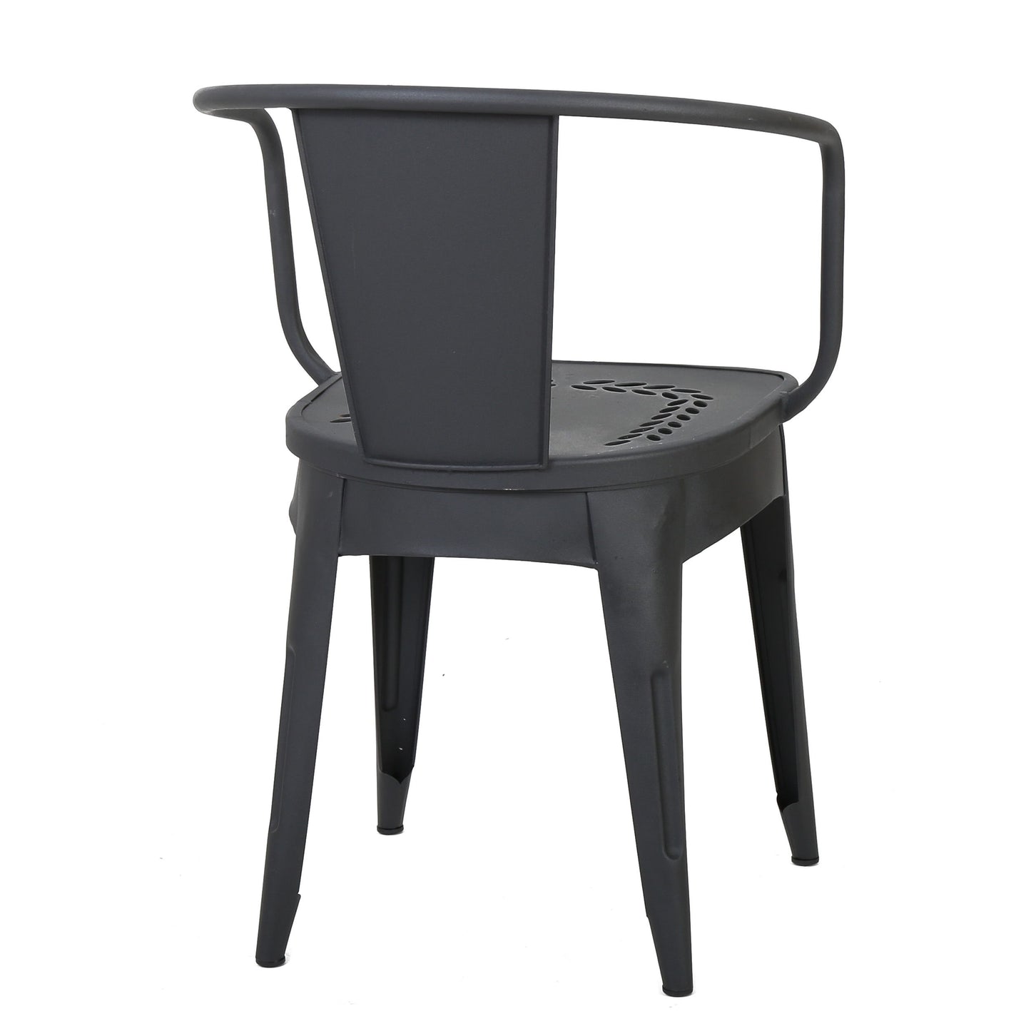 Ambrosia - 3 Piece Bistro Set With Leaf Motifs Top And Seat - Black