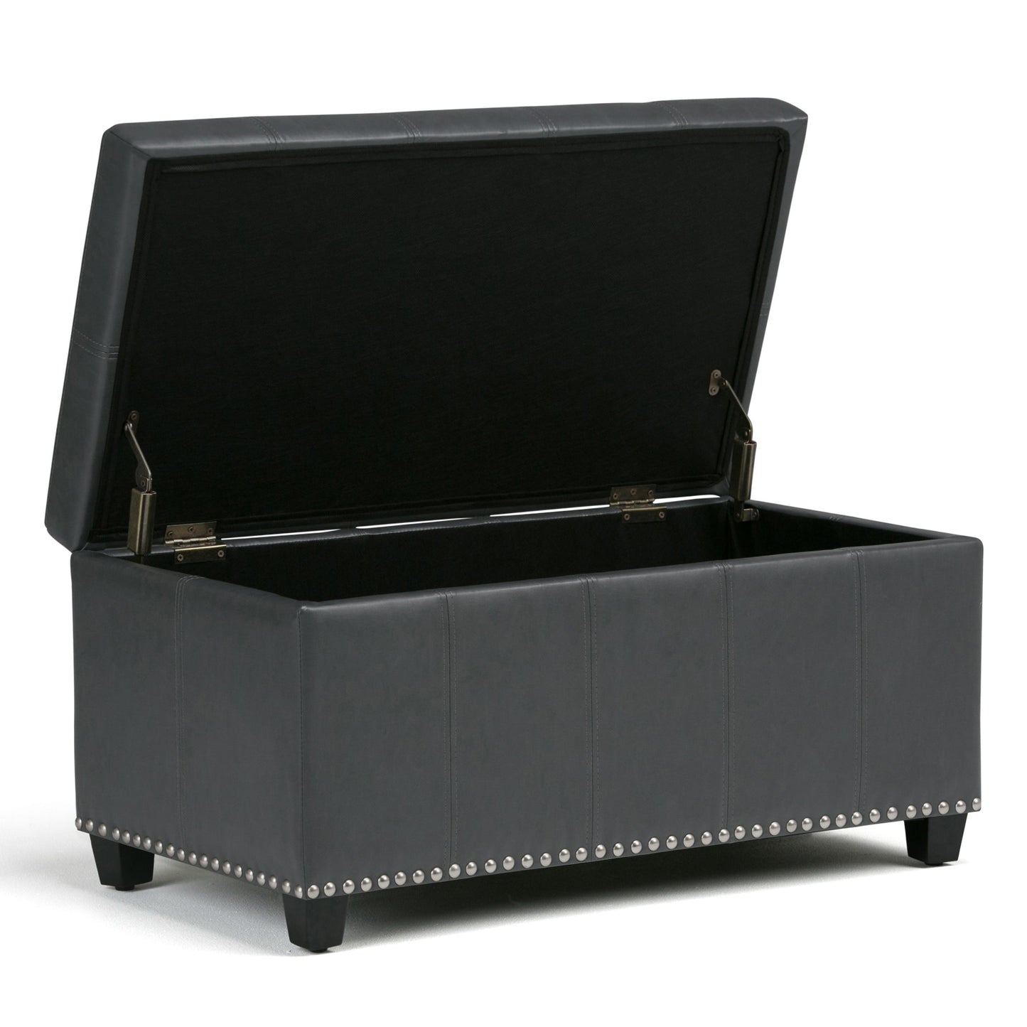 Amelia - Storage Ottoman Bench - Stone Gray