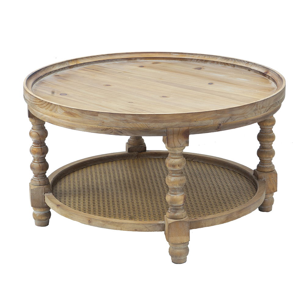 Round 2 Tiered Side Tabel, End Tabel For Lving Room Bedroom Entryway - Brown