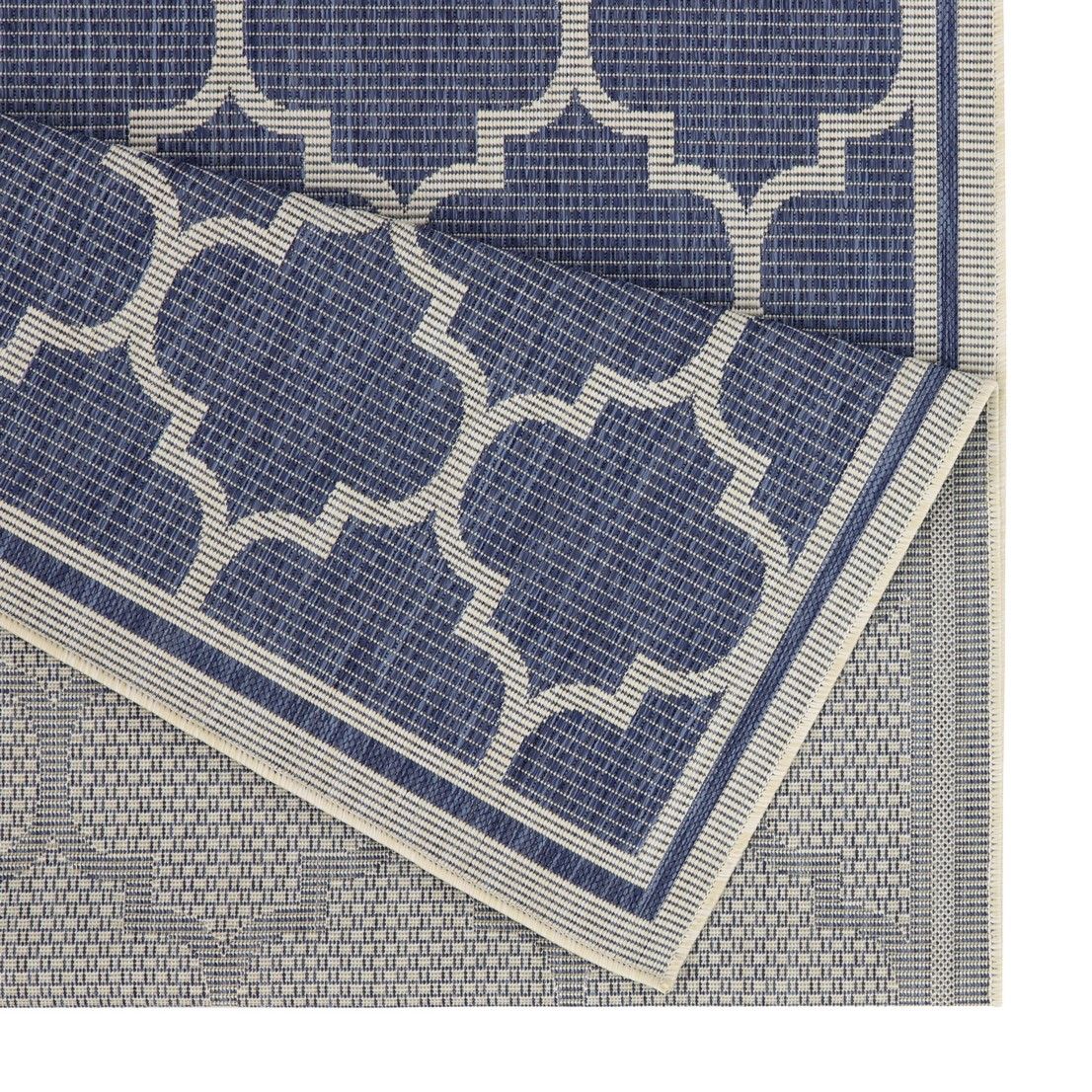 Sunshine - 7'10" X 10'3" Indoor, Outdoor Area Rug - Blue, Polyester