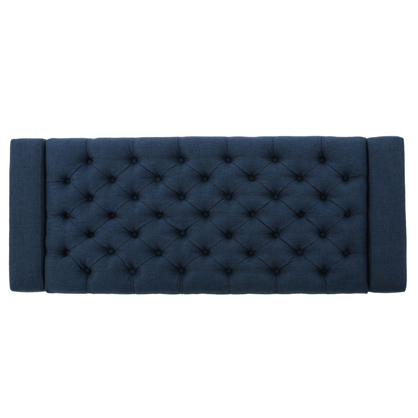 Guernsey - Ottoman Fabric Storage With Tufted Top - Navy Blue