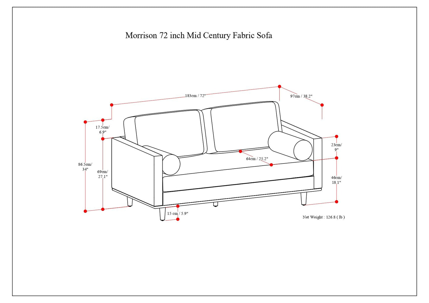 Morrison - Upholstered Sofa - Mist Gray