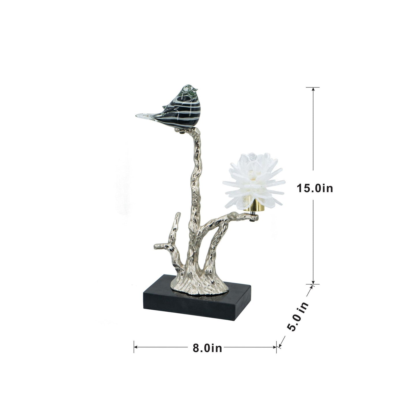 Aluminum Candle Holder & Marble Stand - Multicolor