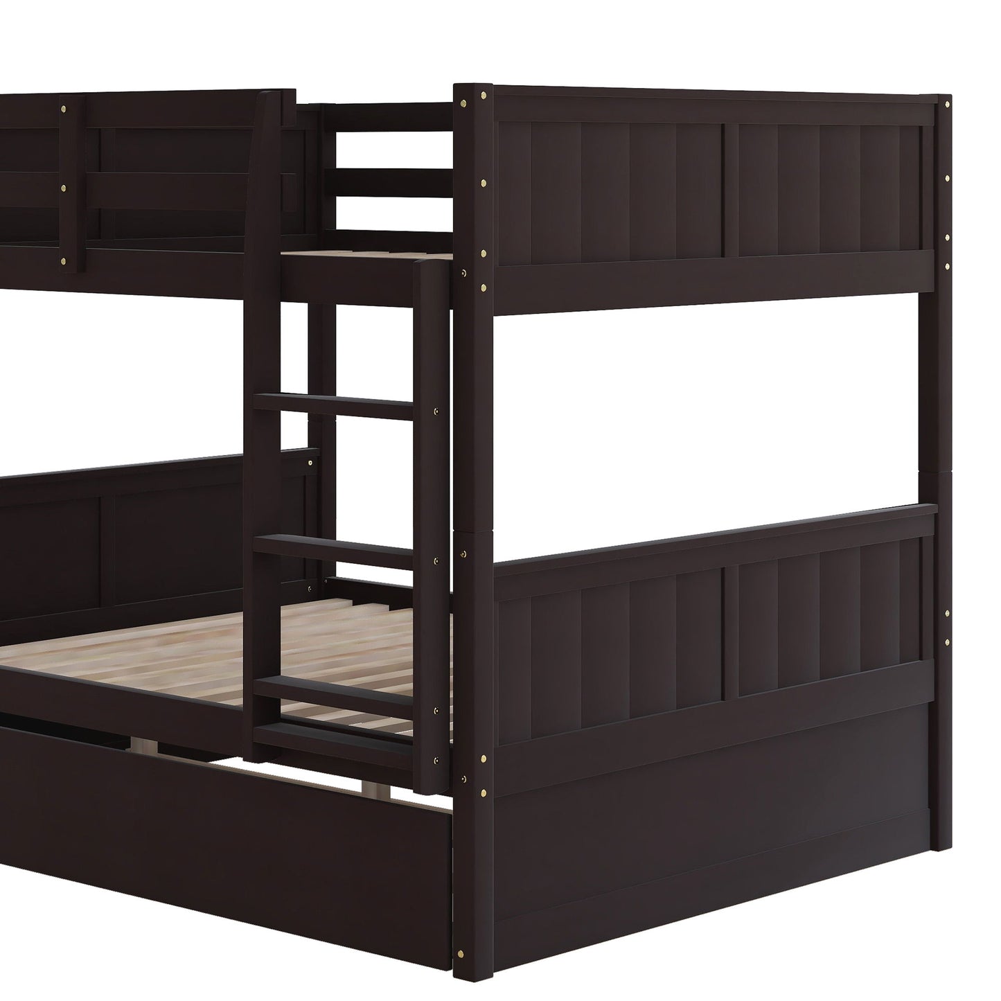 Full Over Full Bunk Bed With Twin Size Trundle - Espresso