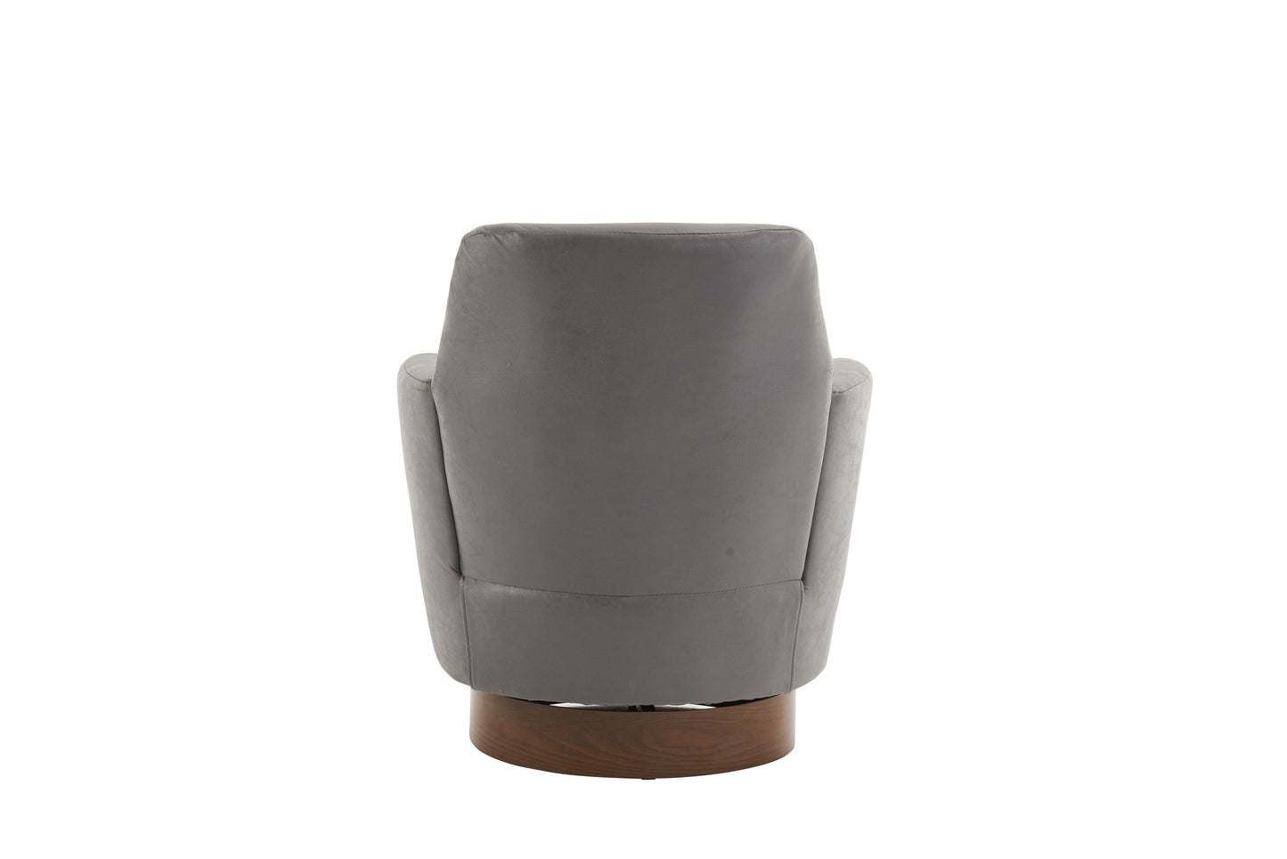Swivel Barrel Chair, Swivel Accent Chairs Armchair For Living Room, Reading Chairs For Bedroom Comfy, Round Barrel Chairs With Gold Stainless Steel Base - Gray