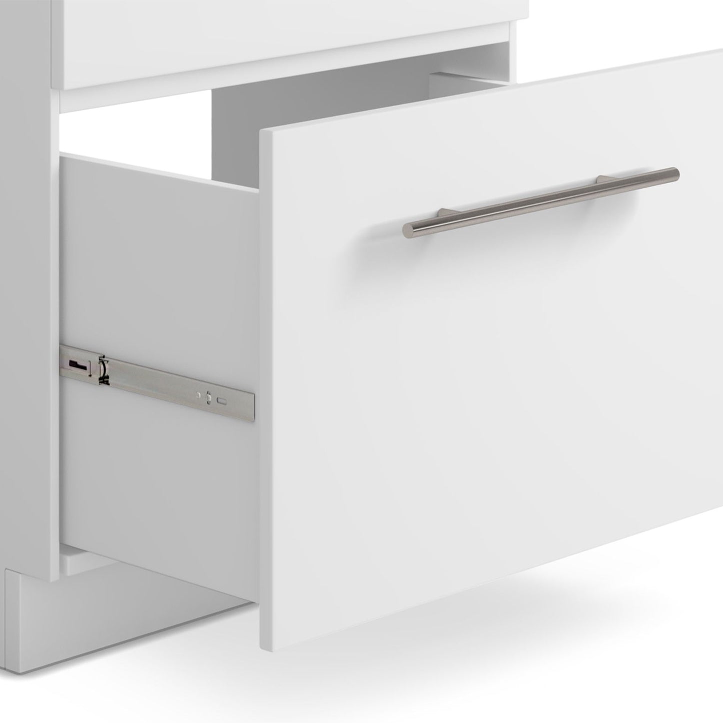 Metro - Laundry Cabinet & Faucet And Stainless Steel Sink - White