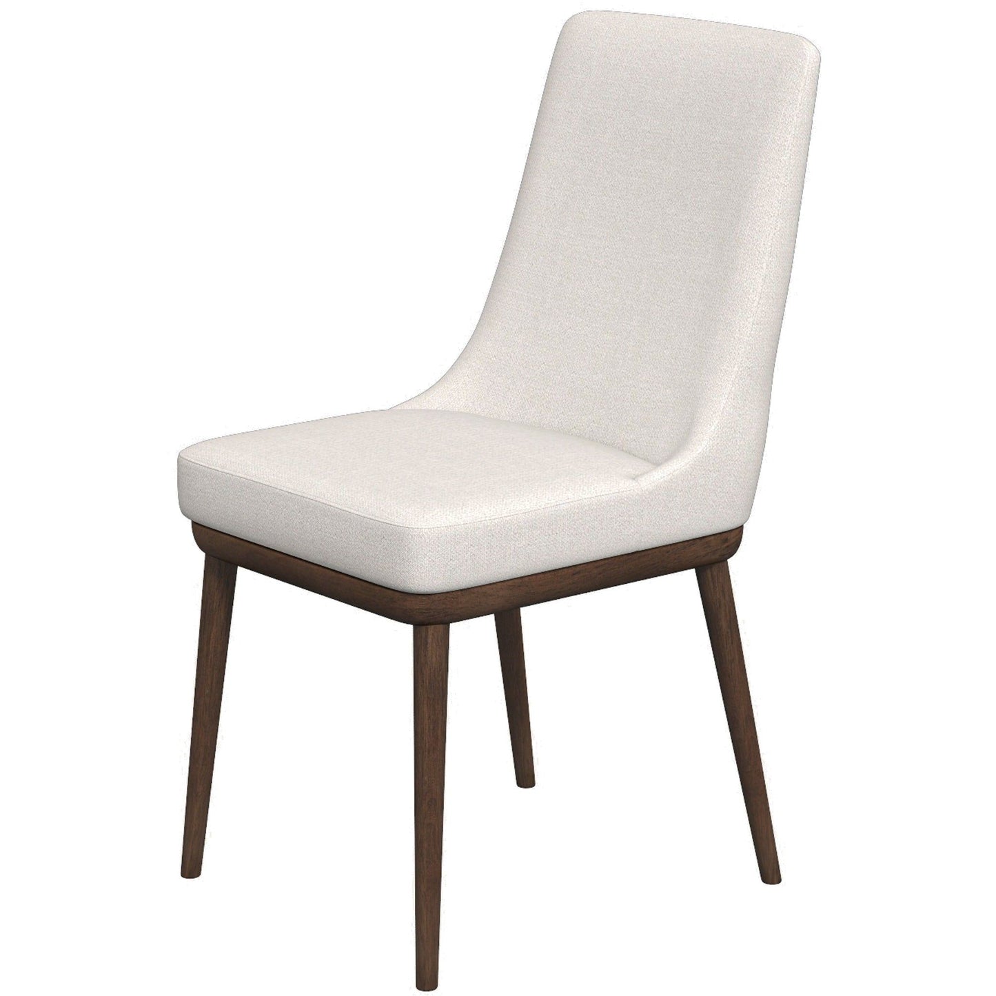 Kate - Mid-Century Modern Dining Chair (Set of 2) - Fabric - White