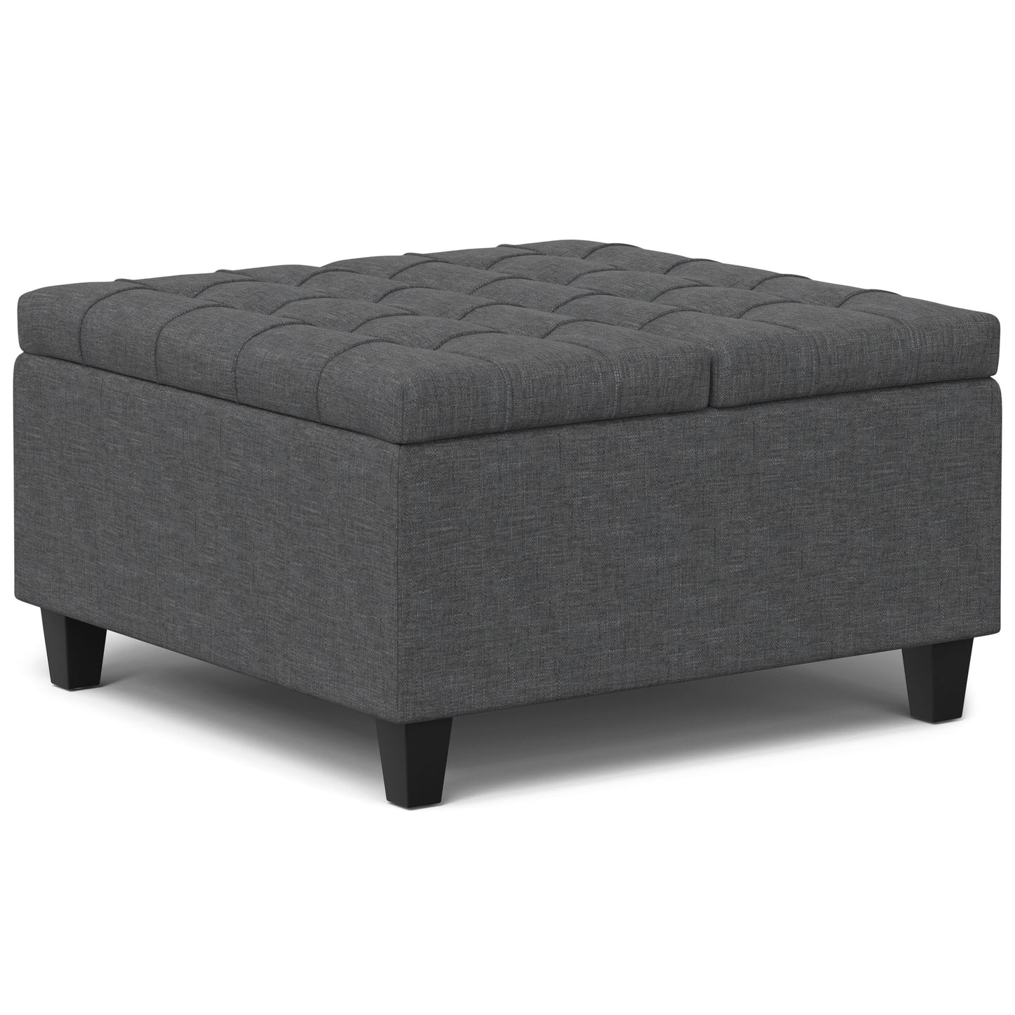 Harrison - Small Square Coffee Table Storage Ottoman - Gray