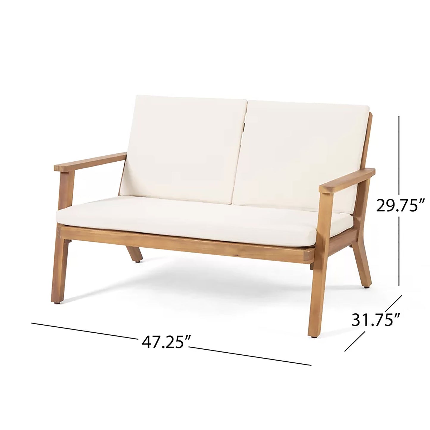 Avacyn - Outdoor 4 Seater Chat Set With Cushions - Natural / Cream