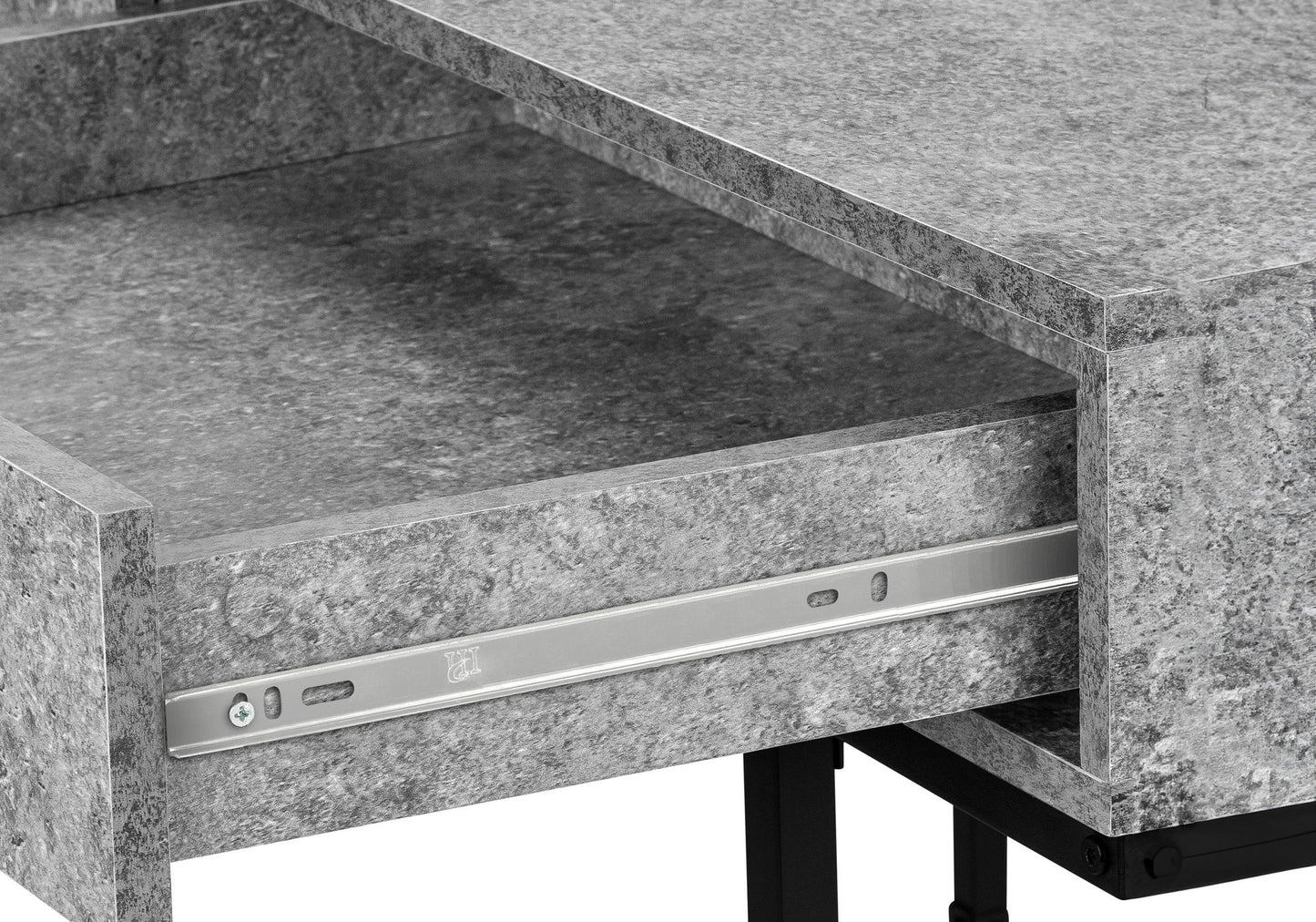 Computer Desk For Home Office, Laptop, Storage Drawers, Versatile Placement - Gray