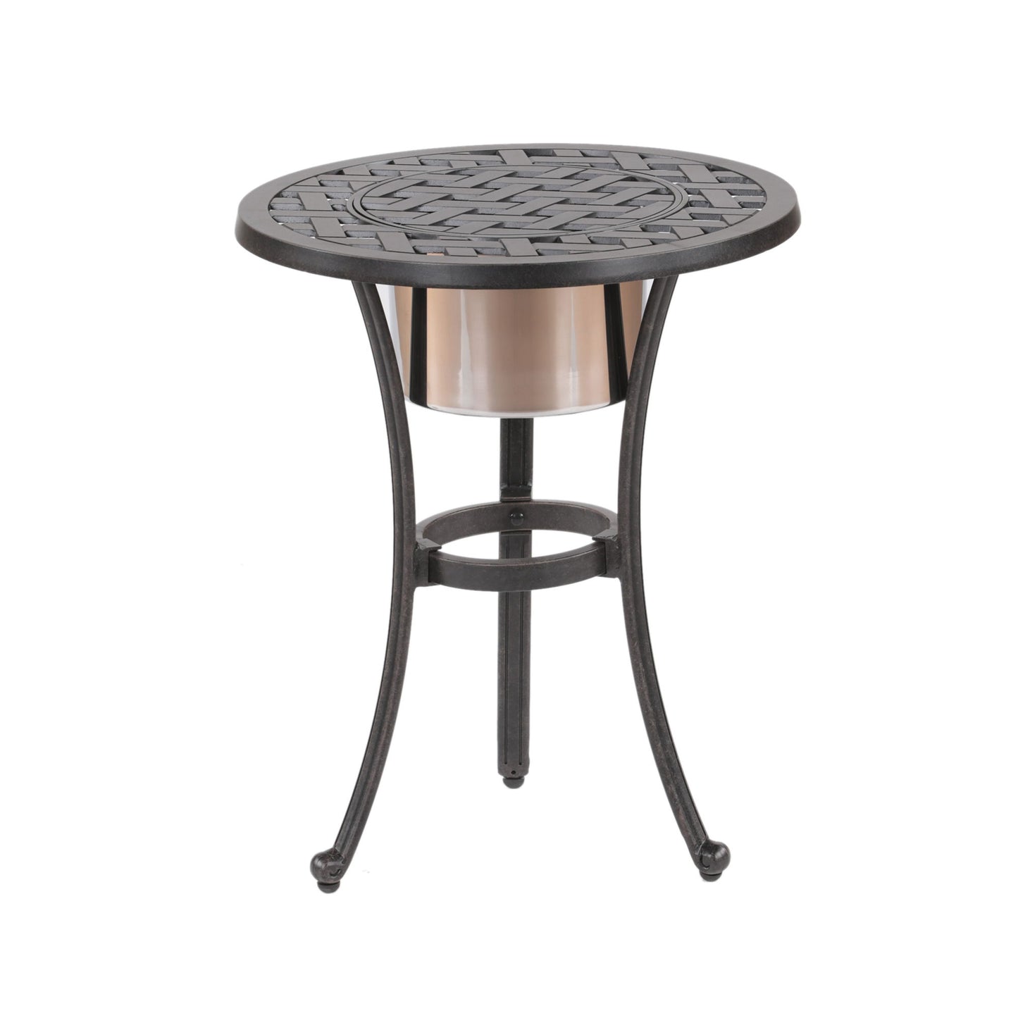 21" Round Aluminum Bistro Table - Antique Bronze