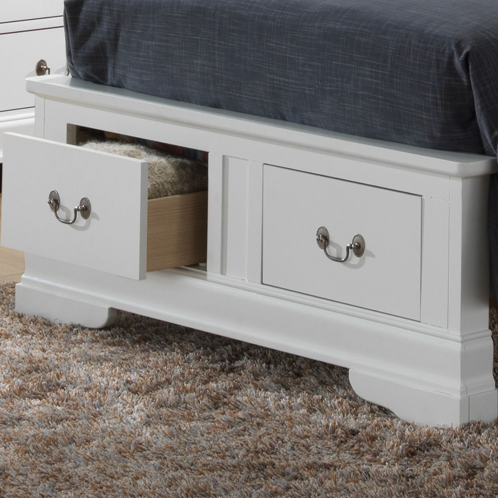 Louis Phillipe - Twin Elegant Storage Bed - White
