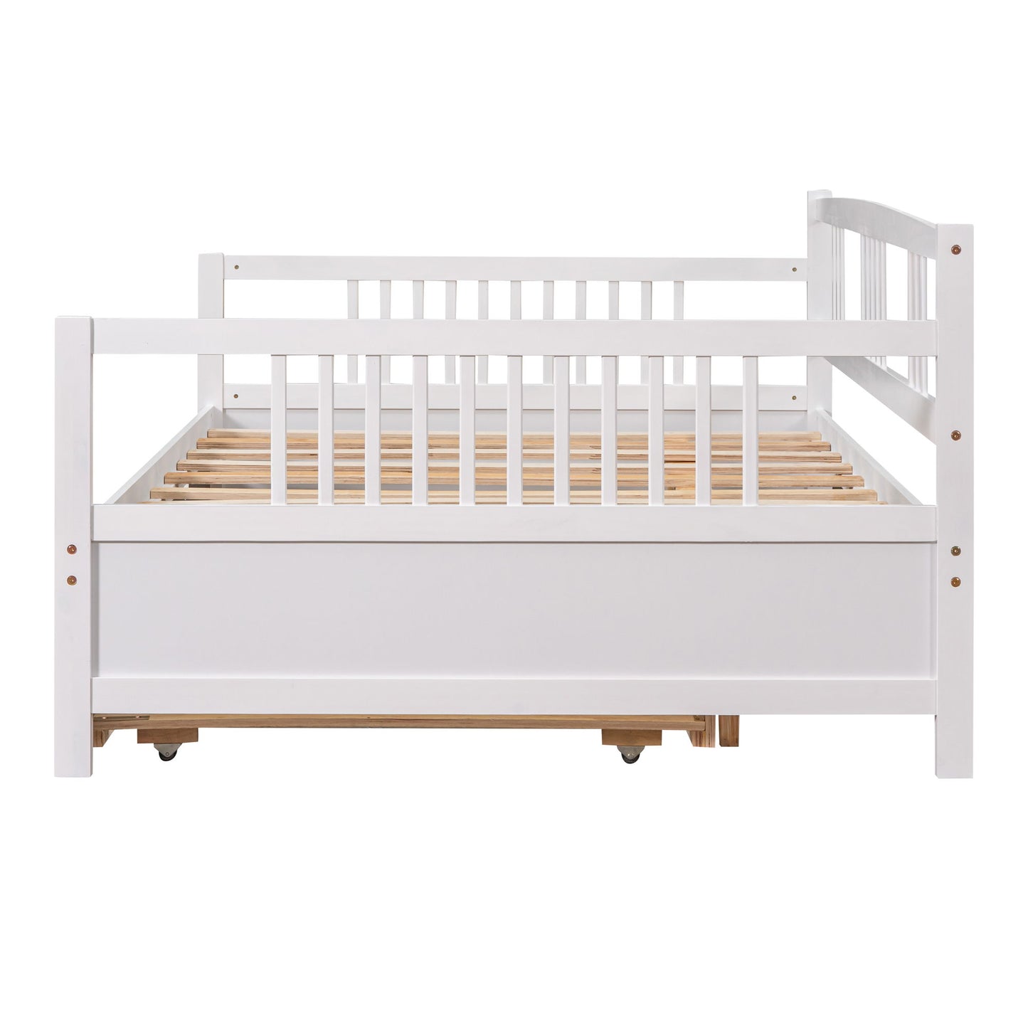 Full Size DayBed With Twin Size Trundle - White