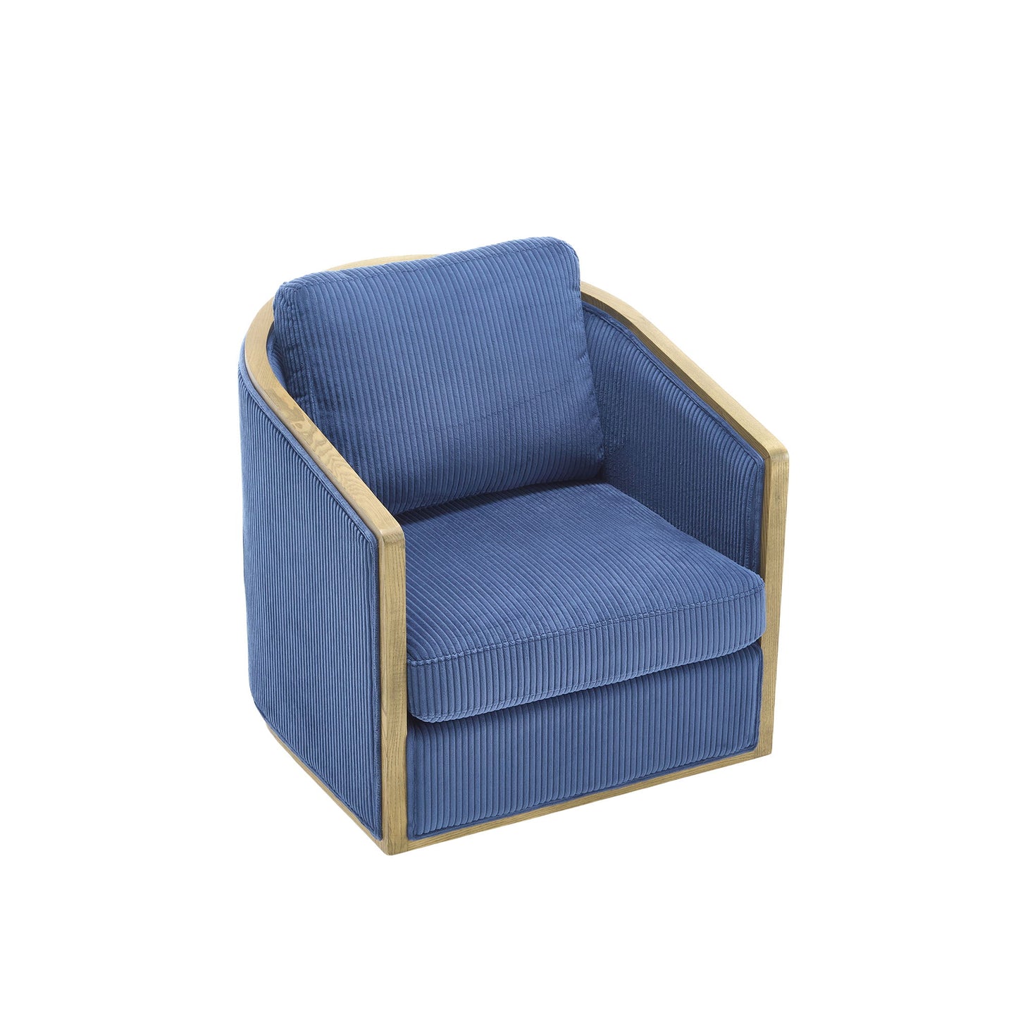 Swivel Barrel Chair, Comfortable Accent Sofa With 360 Degree Swivel For Living Room, Nursery, Office - Navy