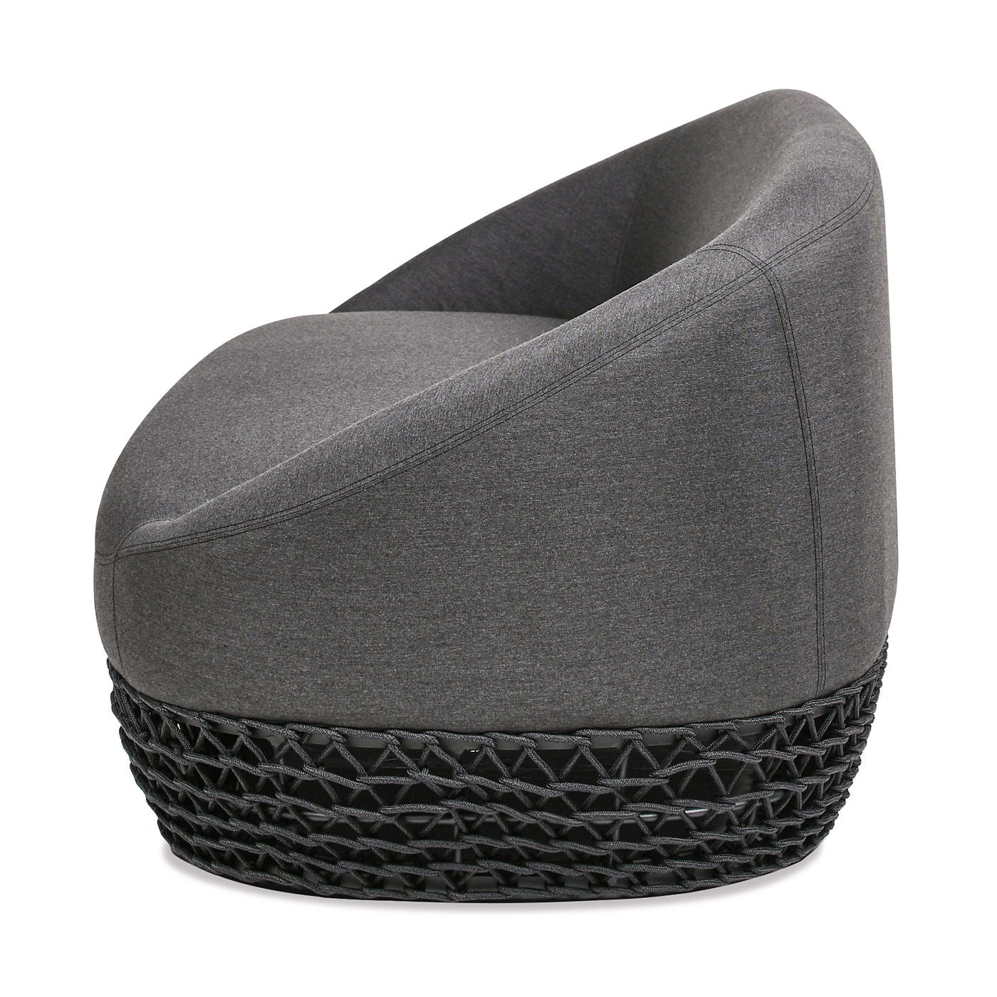 Willow - Upholstered Patio Deep Seating Sofa - Graphite Gray / Black