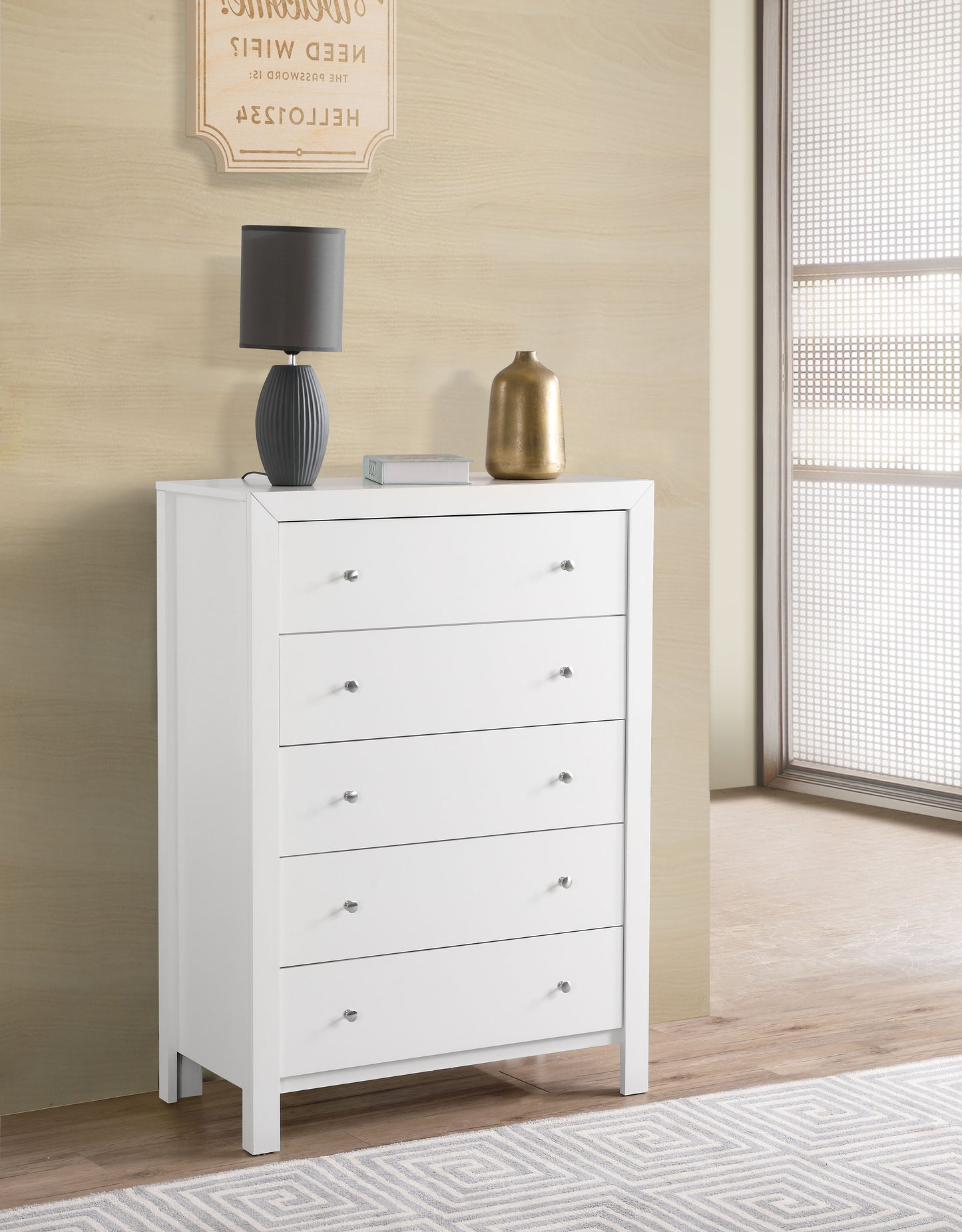 Modern Elegant Transitional Storage Chest - White
