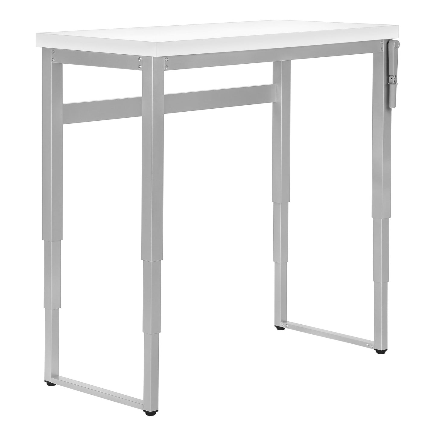 Computer Desk, Home Office, Standing, Adjustable, Laptop, Contemporary And Modern - White
