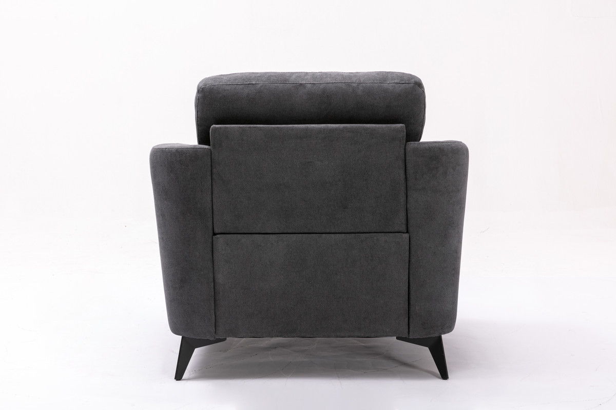Callie - Woven Fabric Sofa Loveseat Chair Living Room (Set of 3) - Gray