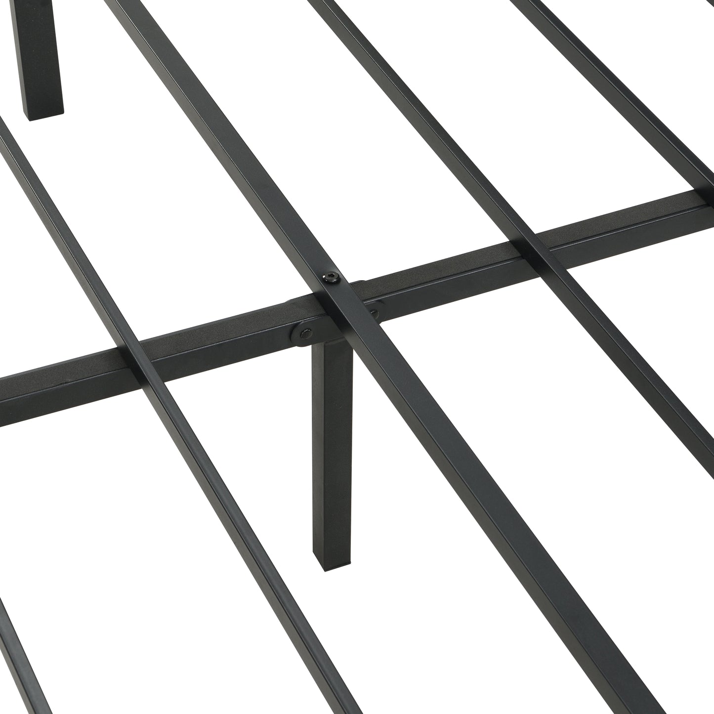 Modern Queen Bed Frame With LED Lights, Storage Drawers, USB & Charging StationUpholstered Headboard, & Iron - Gray