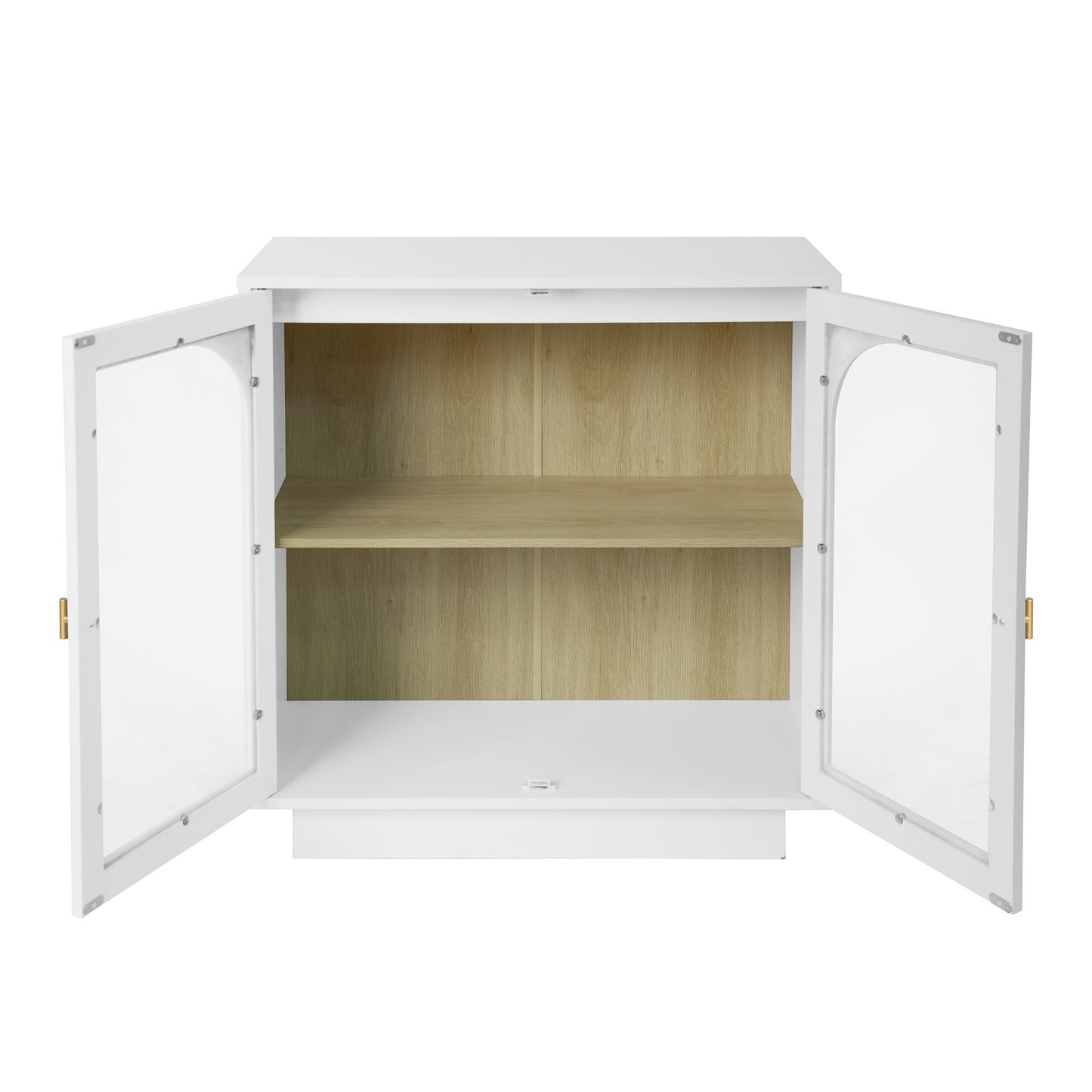 Storage Cabinet With Door For Living Room, Dining Room, Study - White
