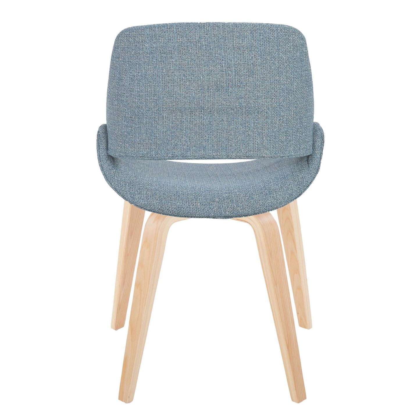 Fabrico - Mid-Century Modern Dining Chair (Set of 2) - Natural / Blue