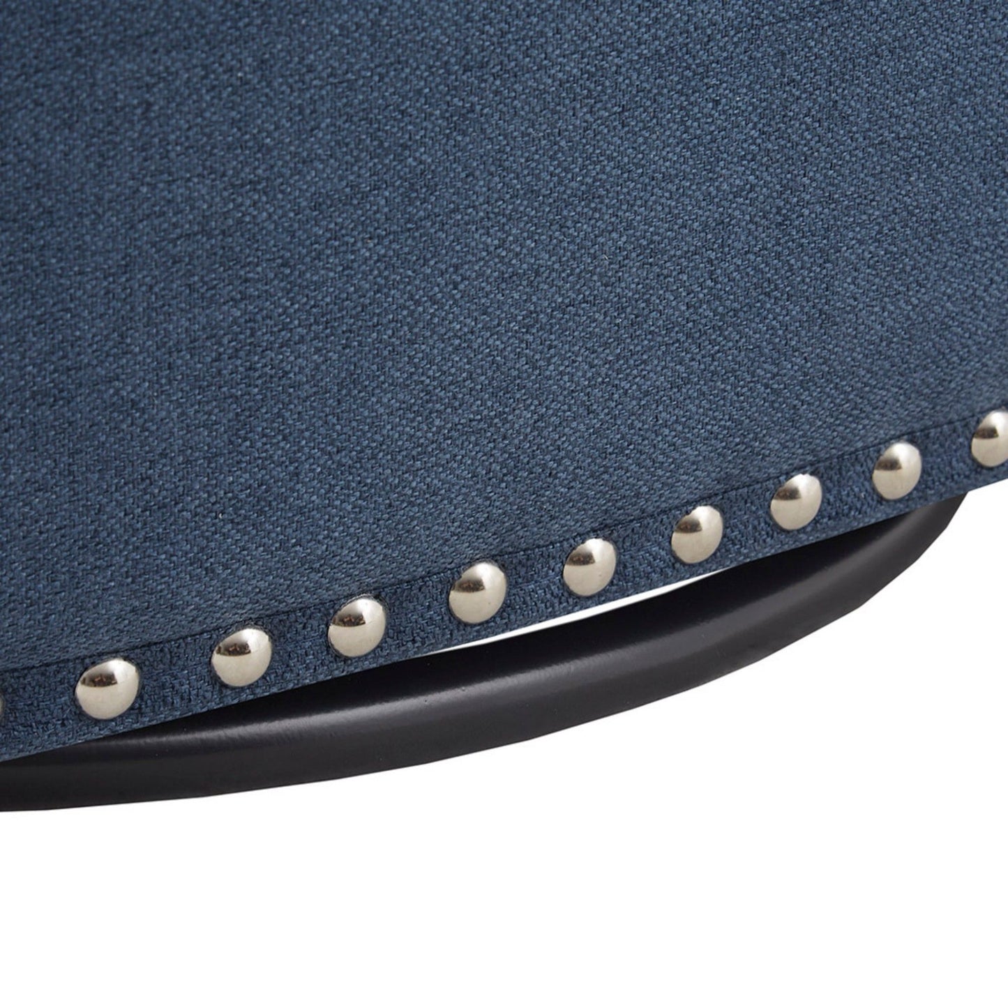 Luxurious Swivel Chair With 360 Degree Rotation Fabric And Solid Wood - Blue
