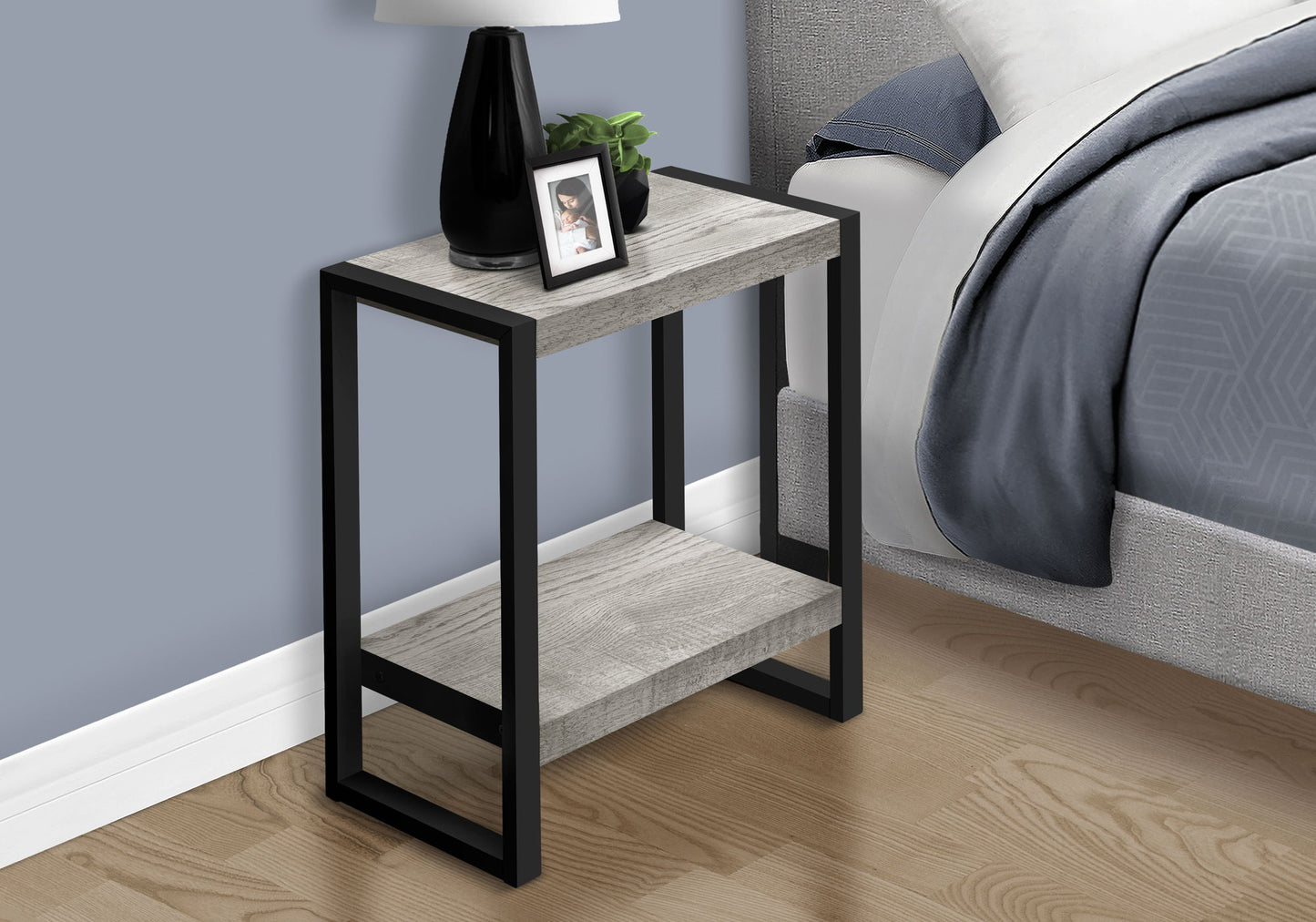 Accent Table, Side Industrial - Gray