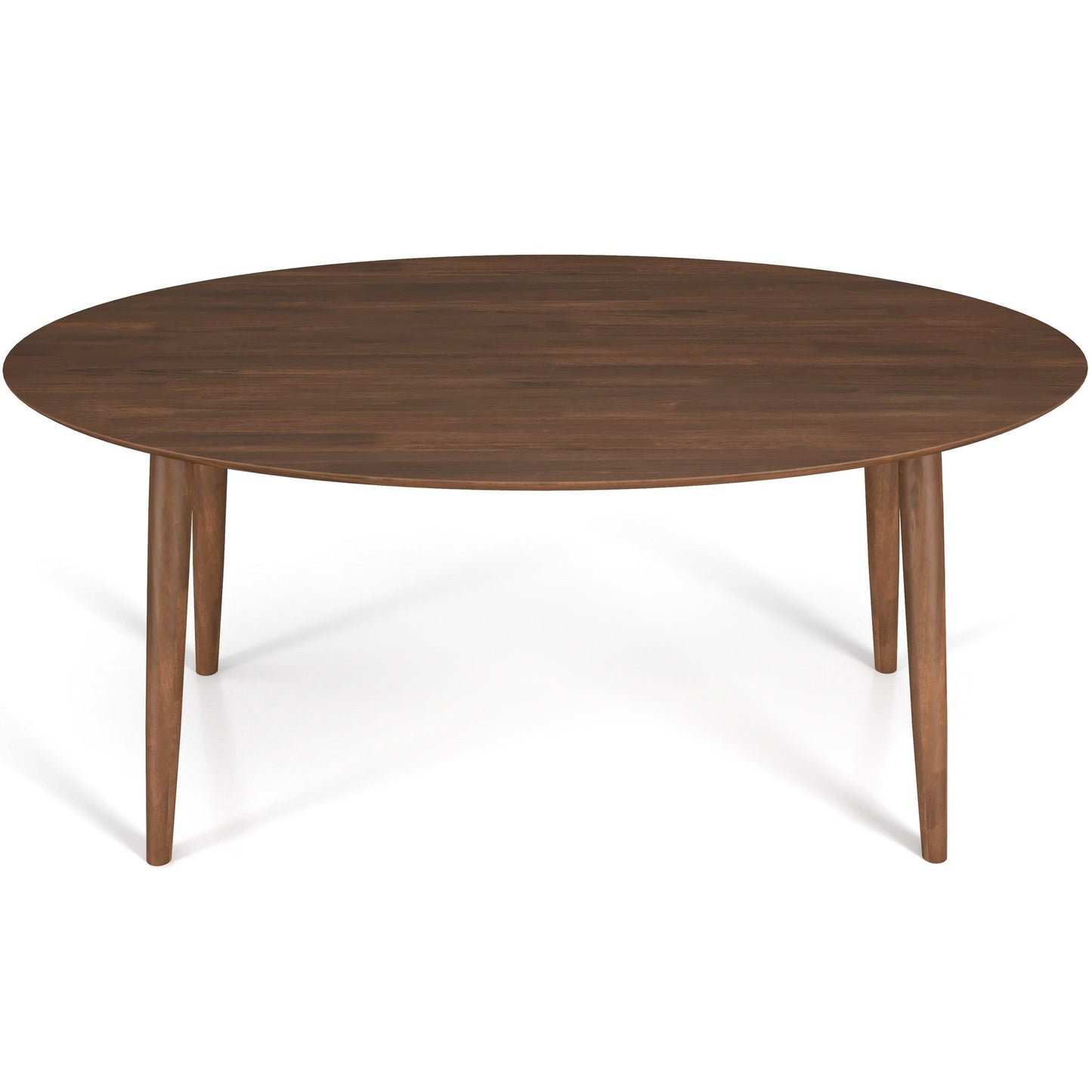 Ada - Mid-Century Modern Style Oval Dining Table - Brown