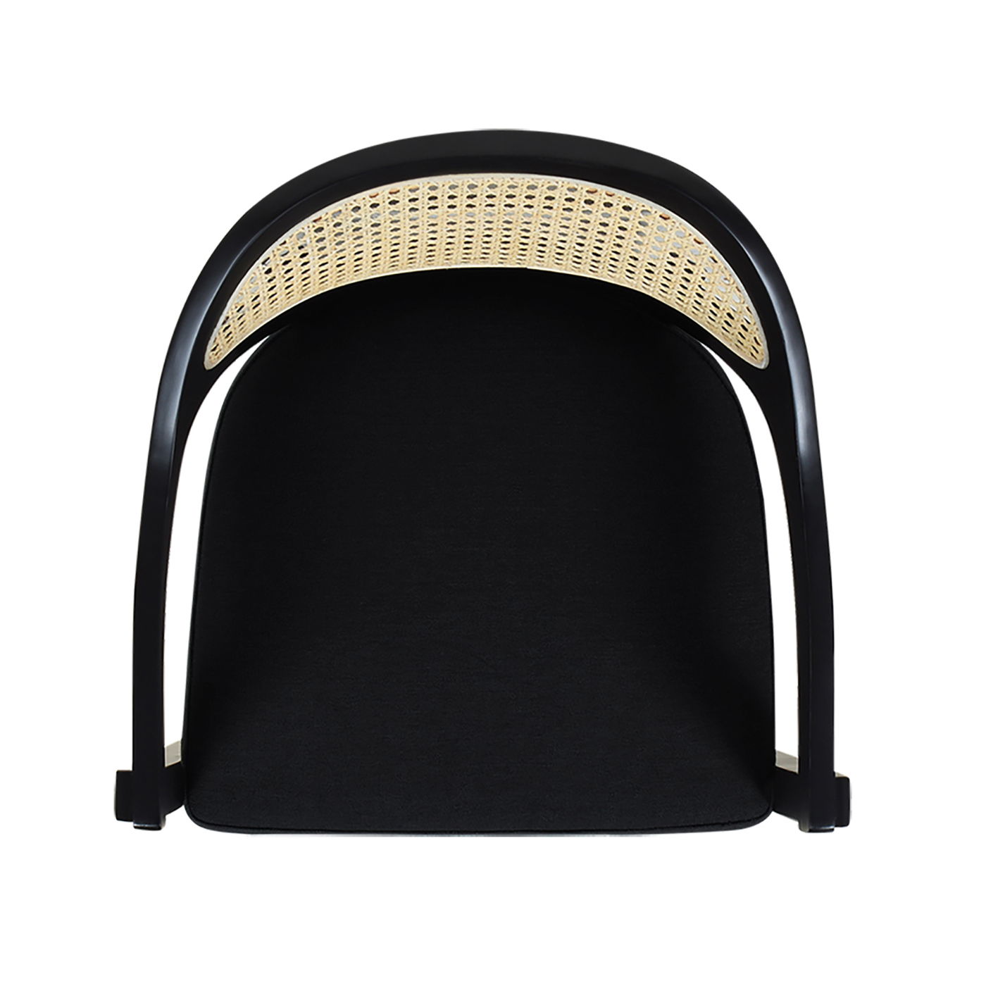 Americana - Mid-Century Modern Cane Back Counter Stool - Jet Black