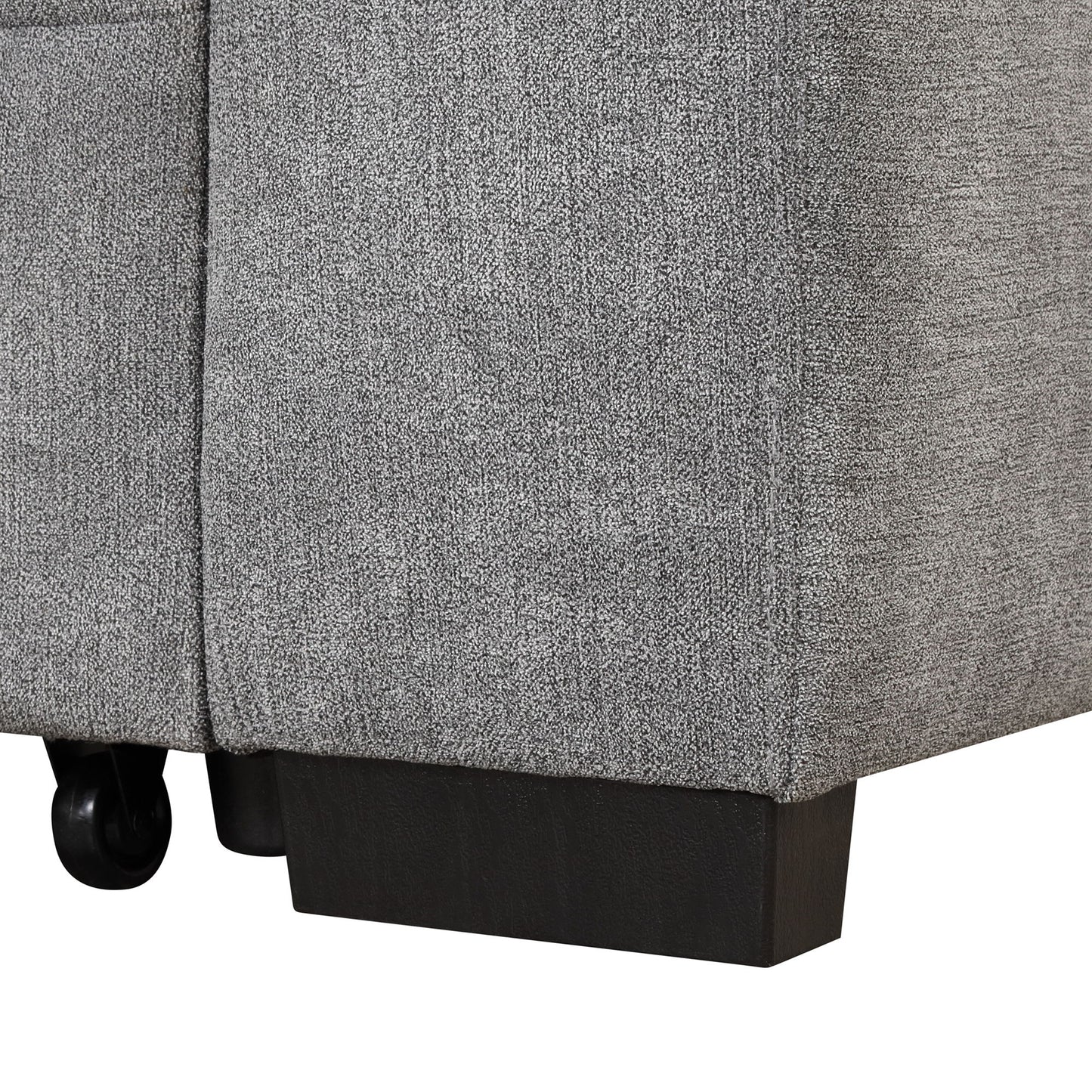 Sleeper Sofa Bed, 2 In 1 Pull Out Sofa Bed L Shape Couch With Storage Ottoman For Living Room, Bedroom Couch And Small Apartment - Gray