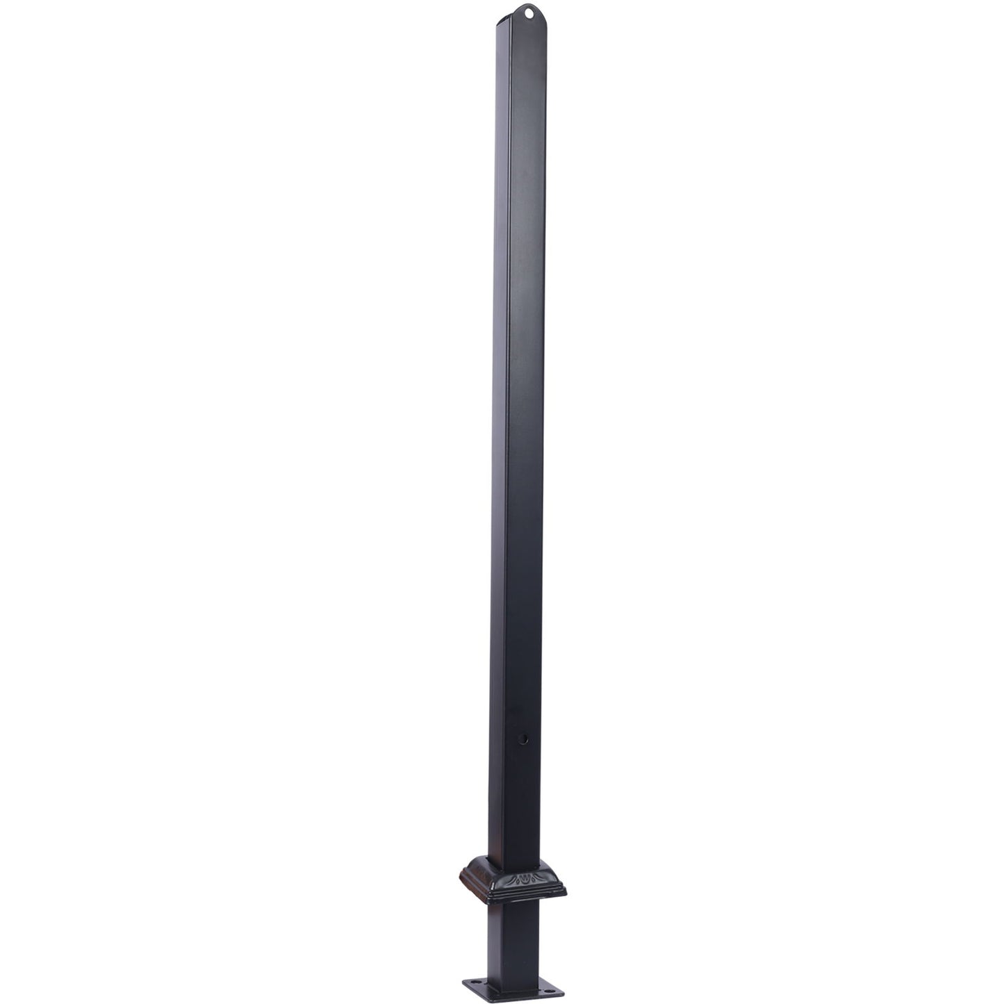 Handrails For Outdoor Steps, Fit 3 Or 4 Steps Outdoor Stair Railing, Picket#3 Wrought Iron Handrail, Flexible Porch Railing, Transitional Handrails For Concrete Steps Or Wooden Stairs - Black
