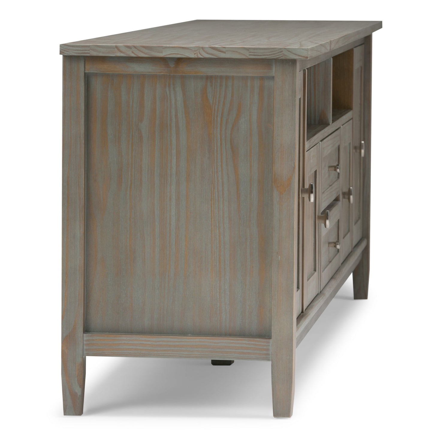 Warm Shaker - TV Media Stand - Distressed Gray