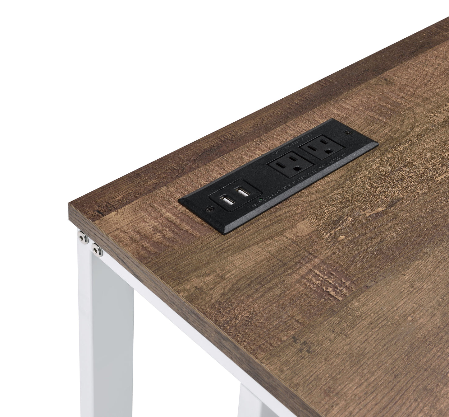 Tyrese - Writing Desk With USB - Walnut / White