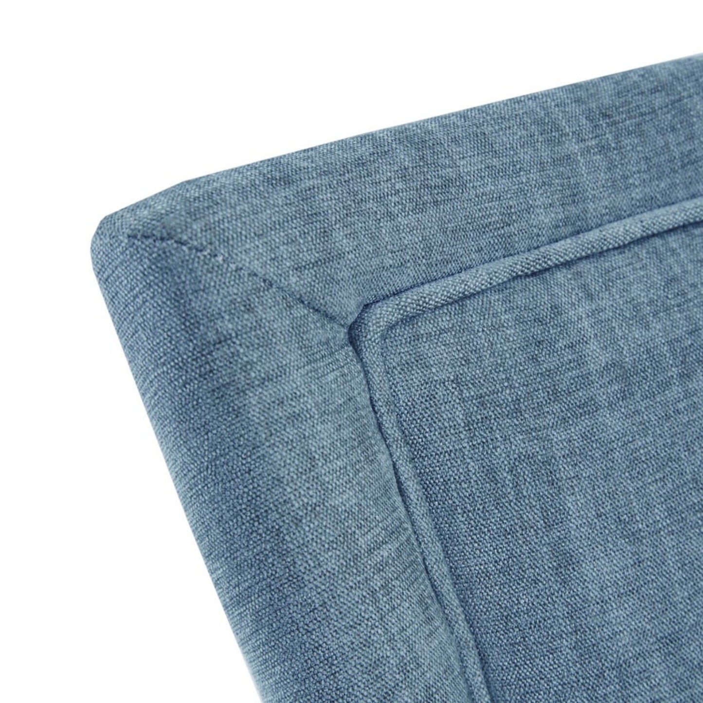 Dining Side Chair, High Back Upholstered Multi-Hued Fabric (Set of 2) - Blue